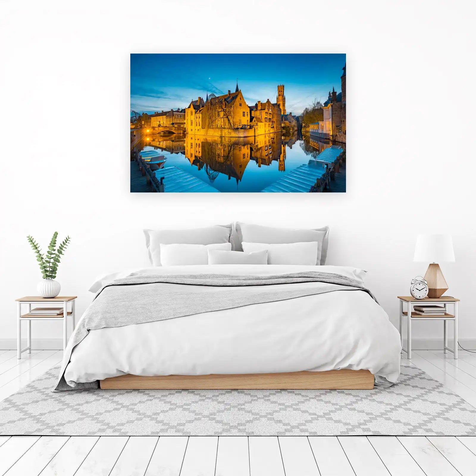 Magical Bruges Canal Evening Wall Art