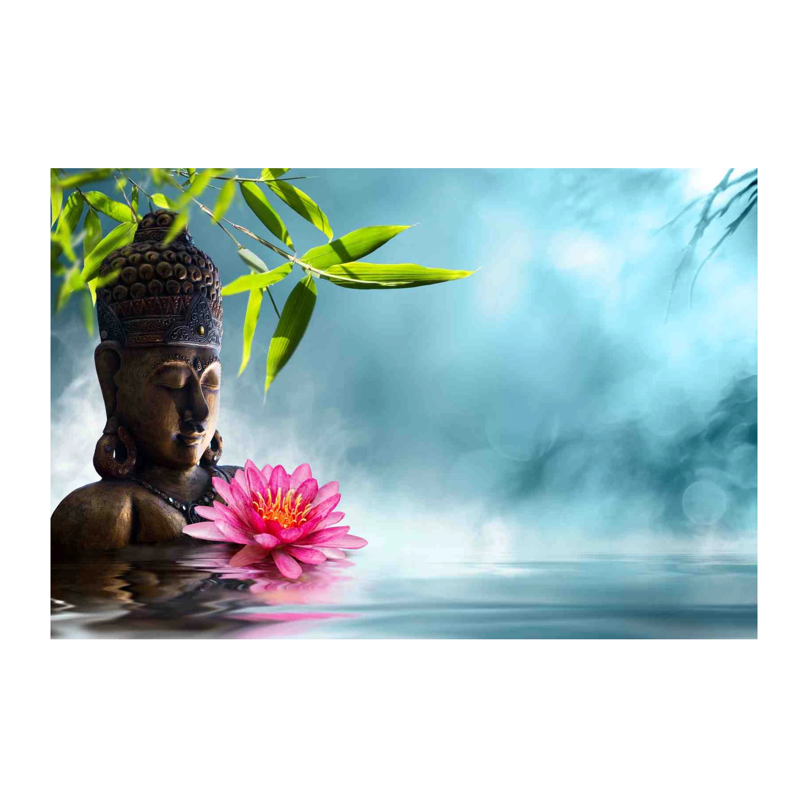 Zen Buddha & Lotus Serenity Wall Art