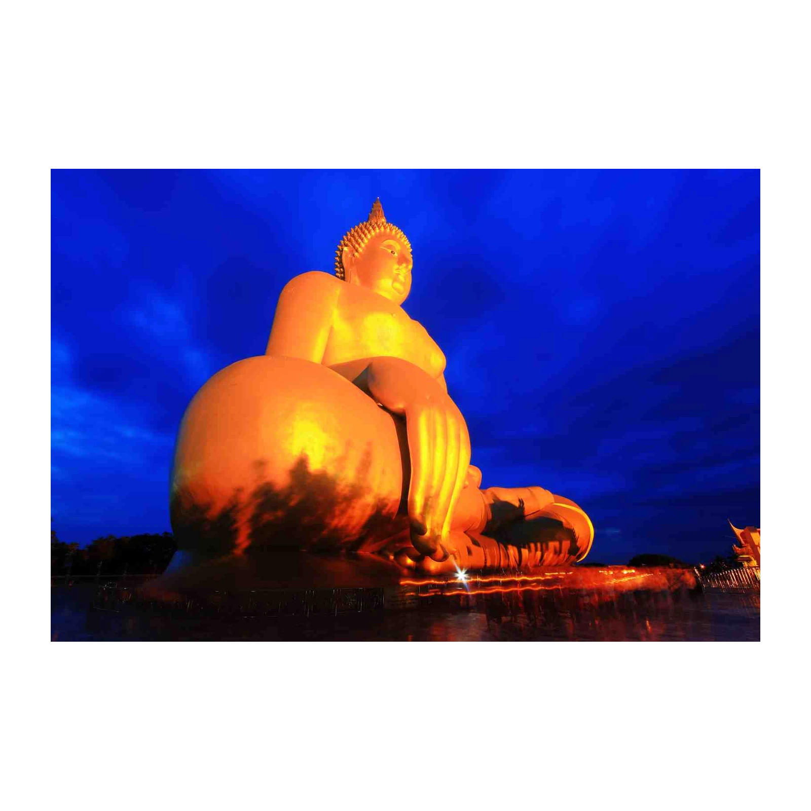 Serene Golden Buddha Meditation Wall Art