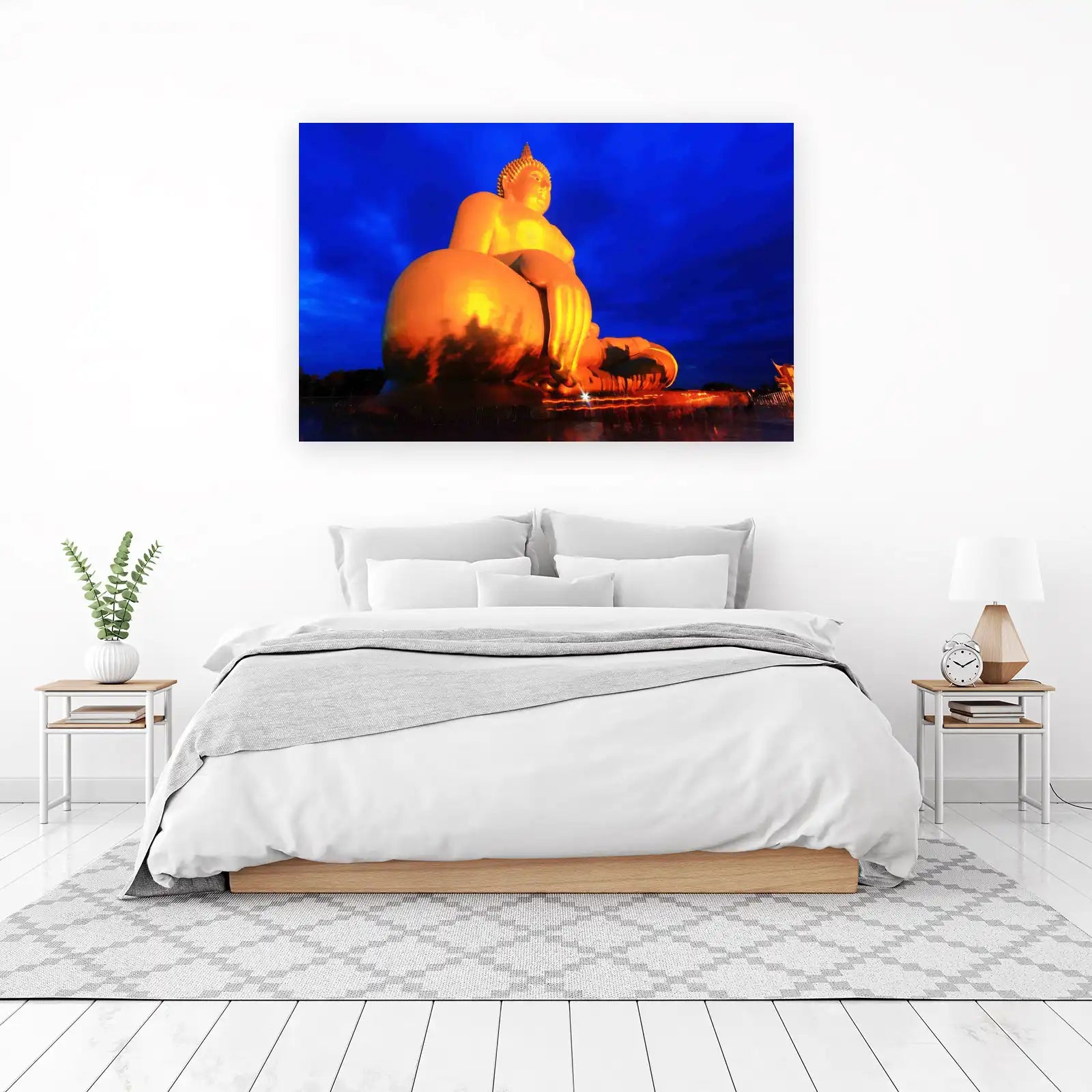 Serene Golden Buddha Meditation Wall Art