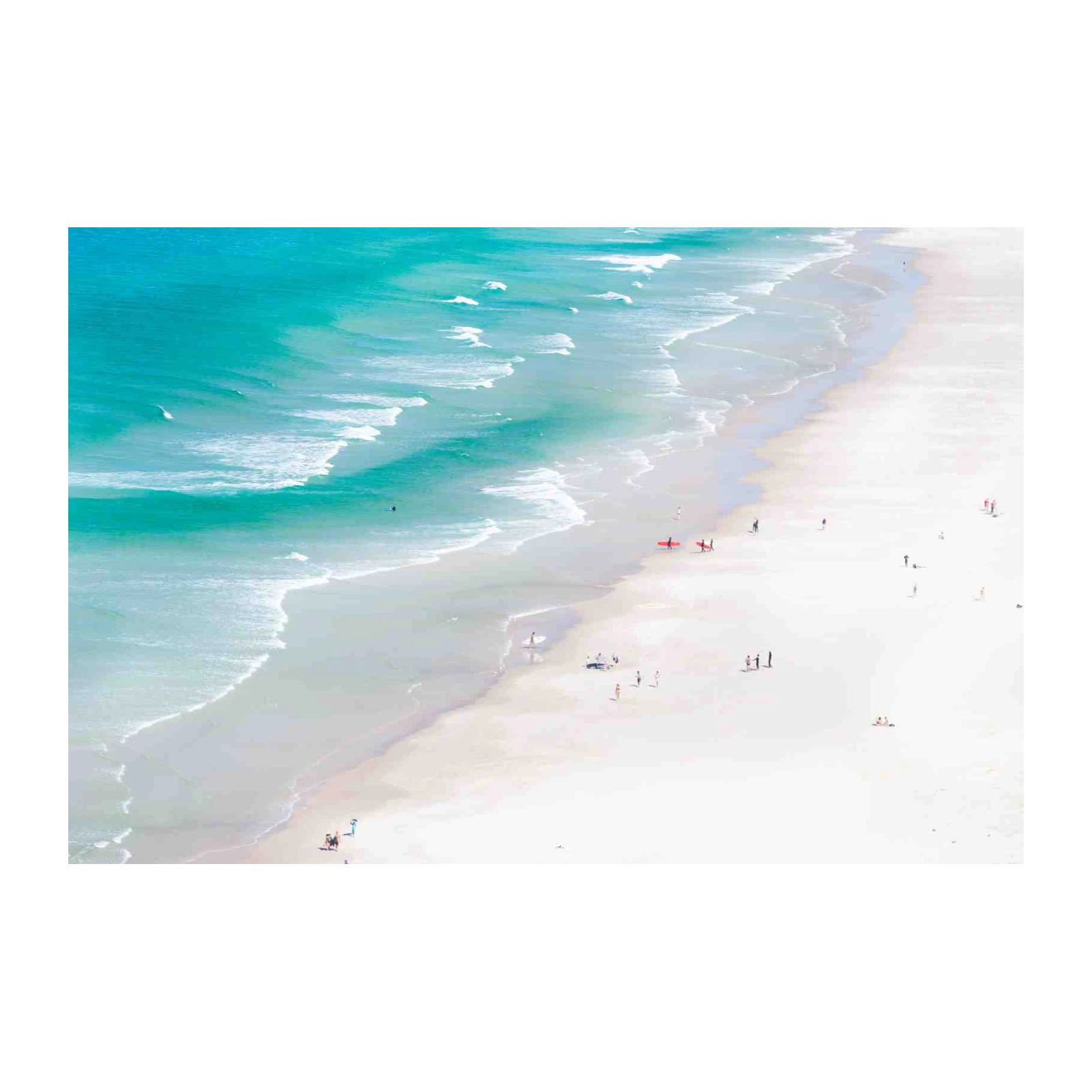 Serene Beach Escape Turquoise Waves Wall Art