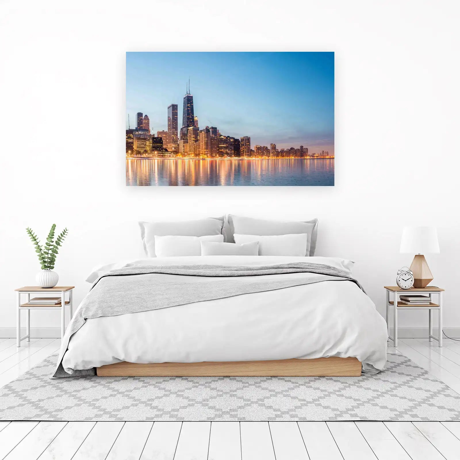 Chicago Skyline at Dusk Wall Art