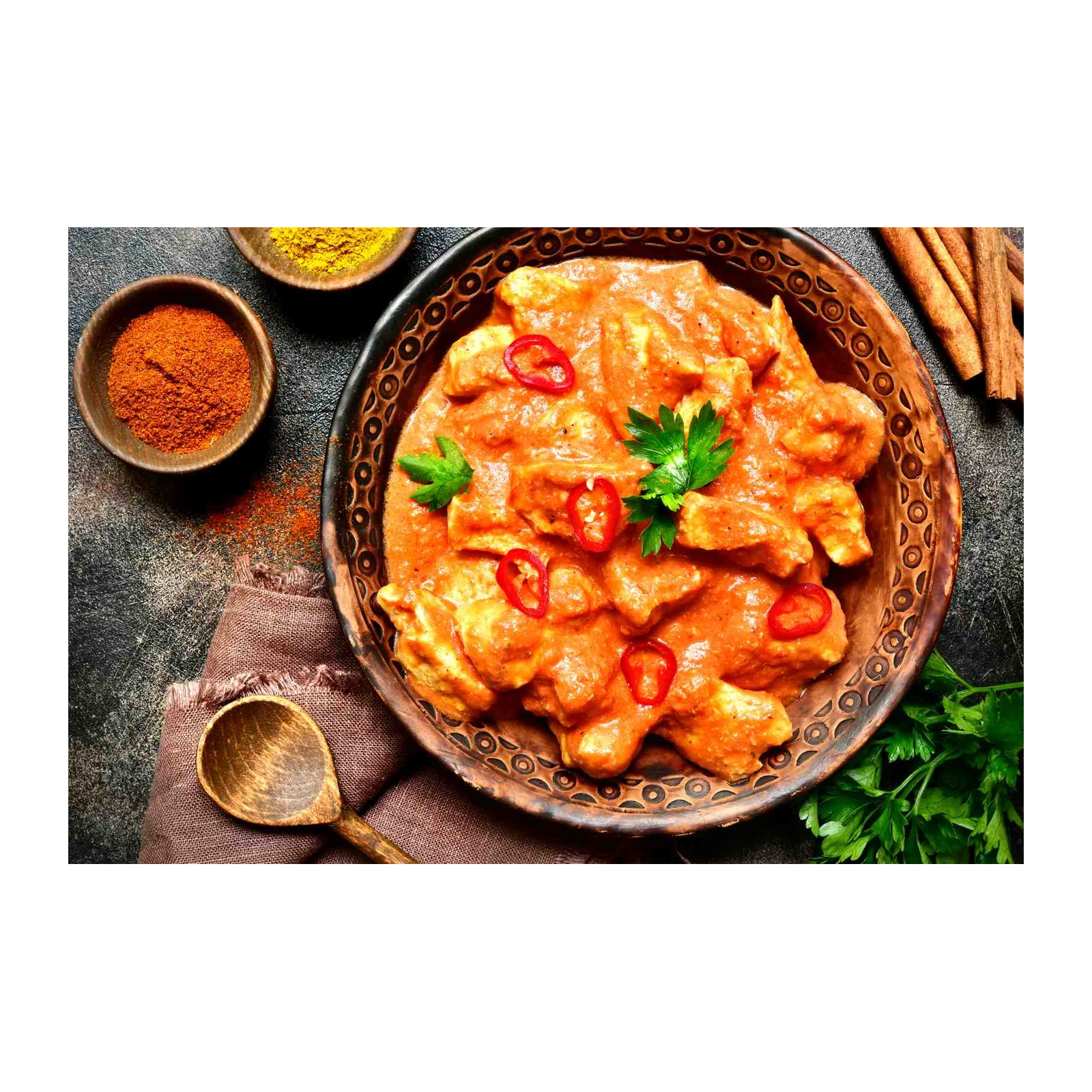 Vibrant Indian Chicken Curry Wall Art