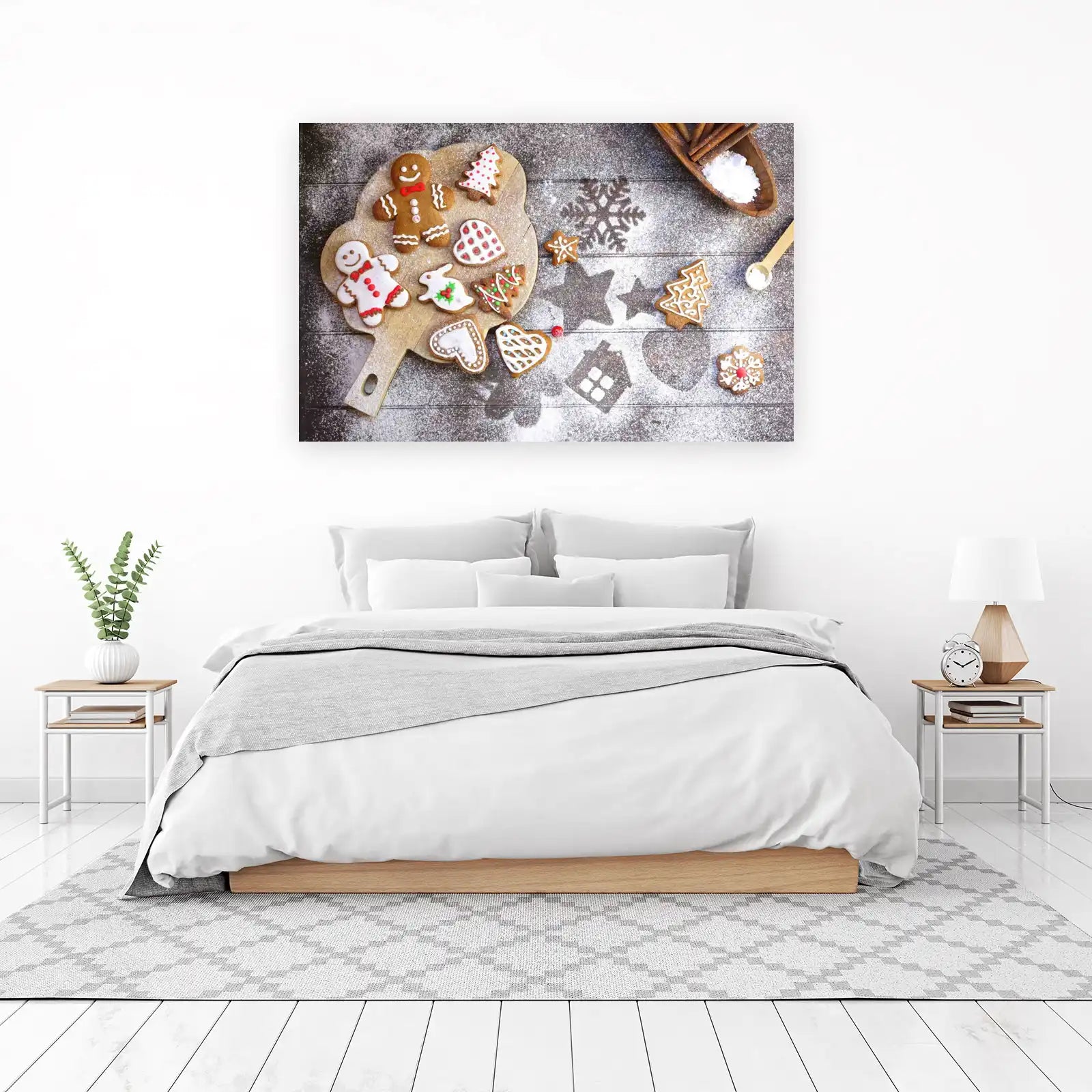 Festive Gingerbread Cookies Holiday Wall Art