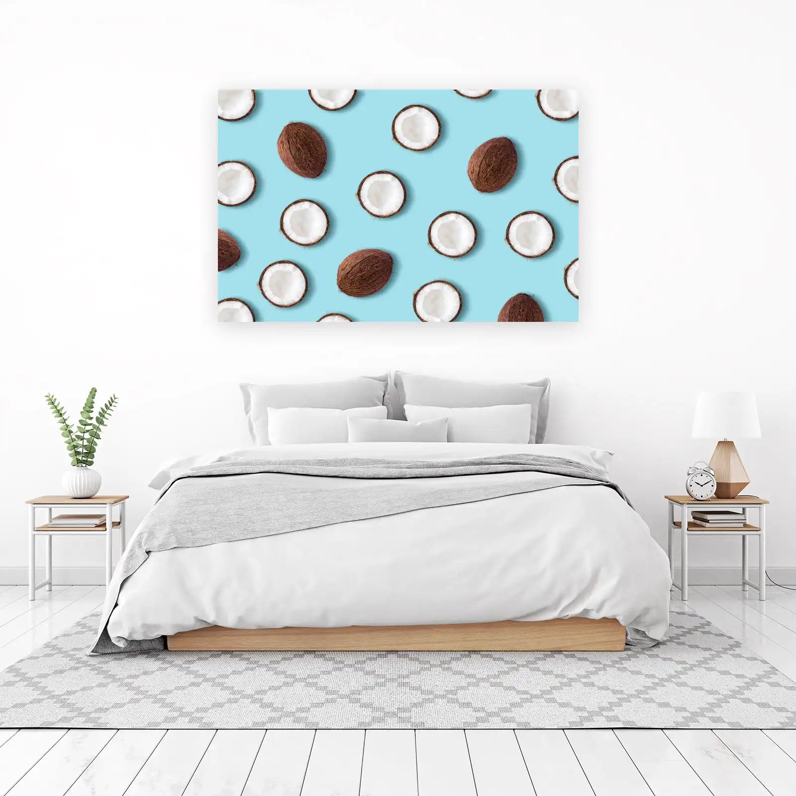 Tropical Coconut Pattern Wall Art