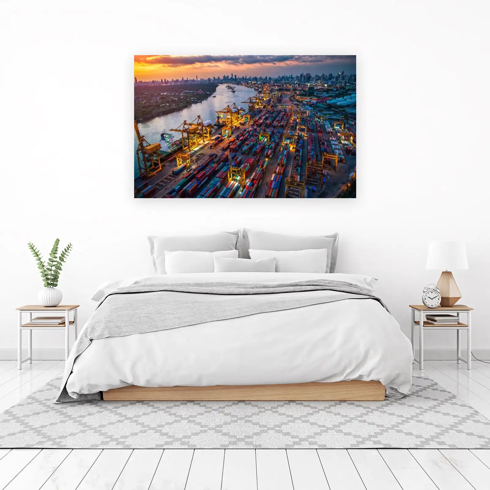 Modern Port Cityscape Wall Art