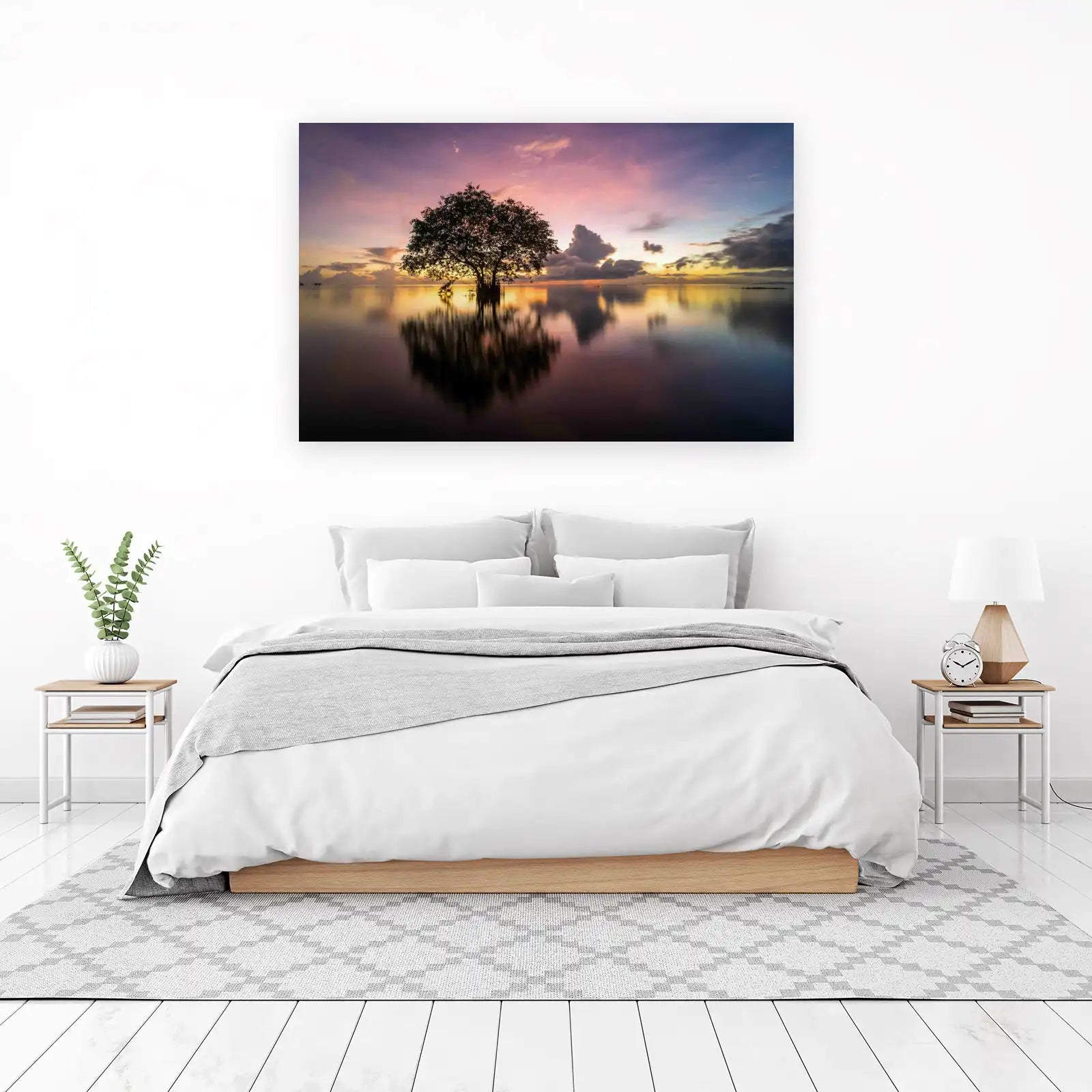 Serene Sunset Tree Wall Art - Tranquil Nature Wall Art
