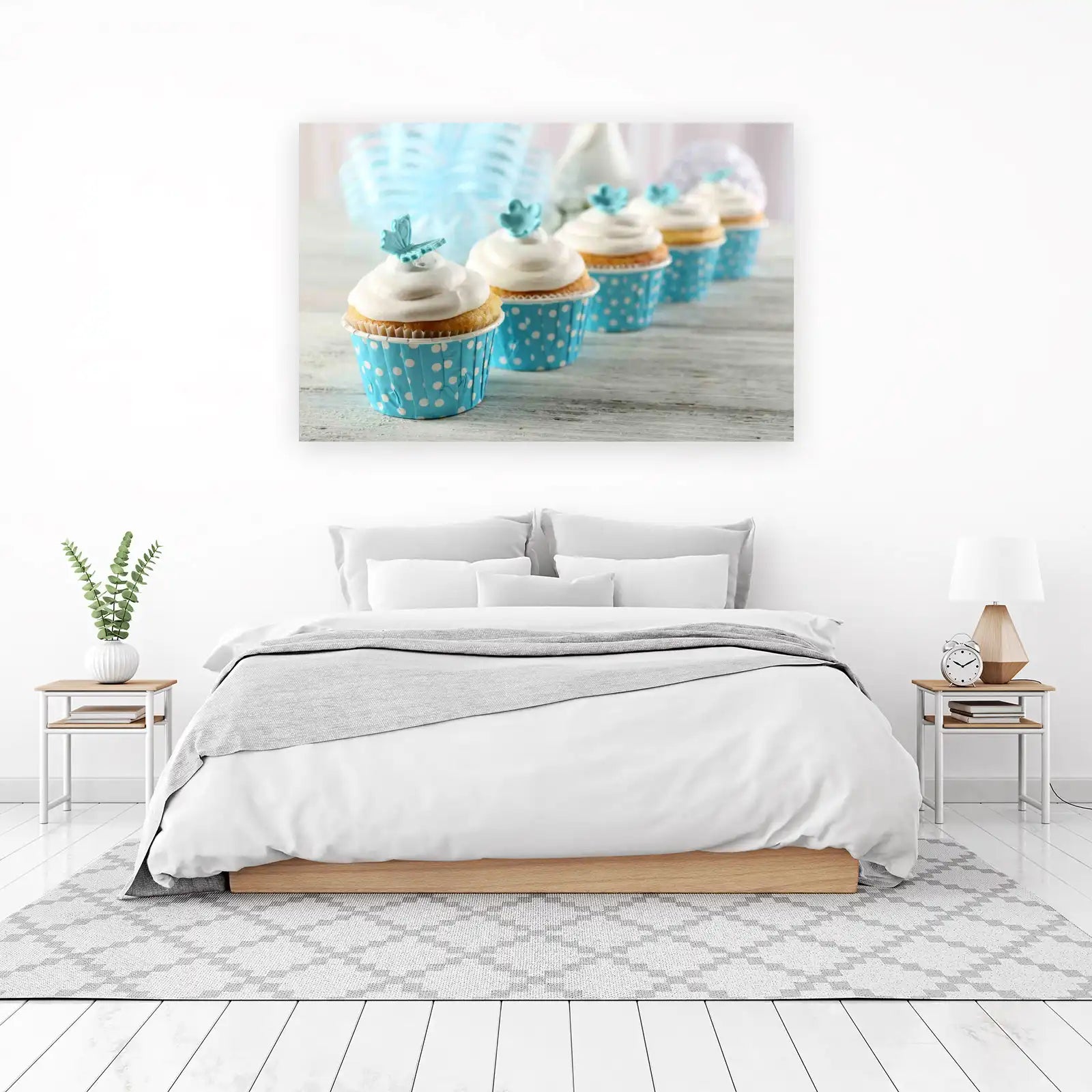 Cute Butterfly Cupcake Art Wall Art