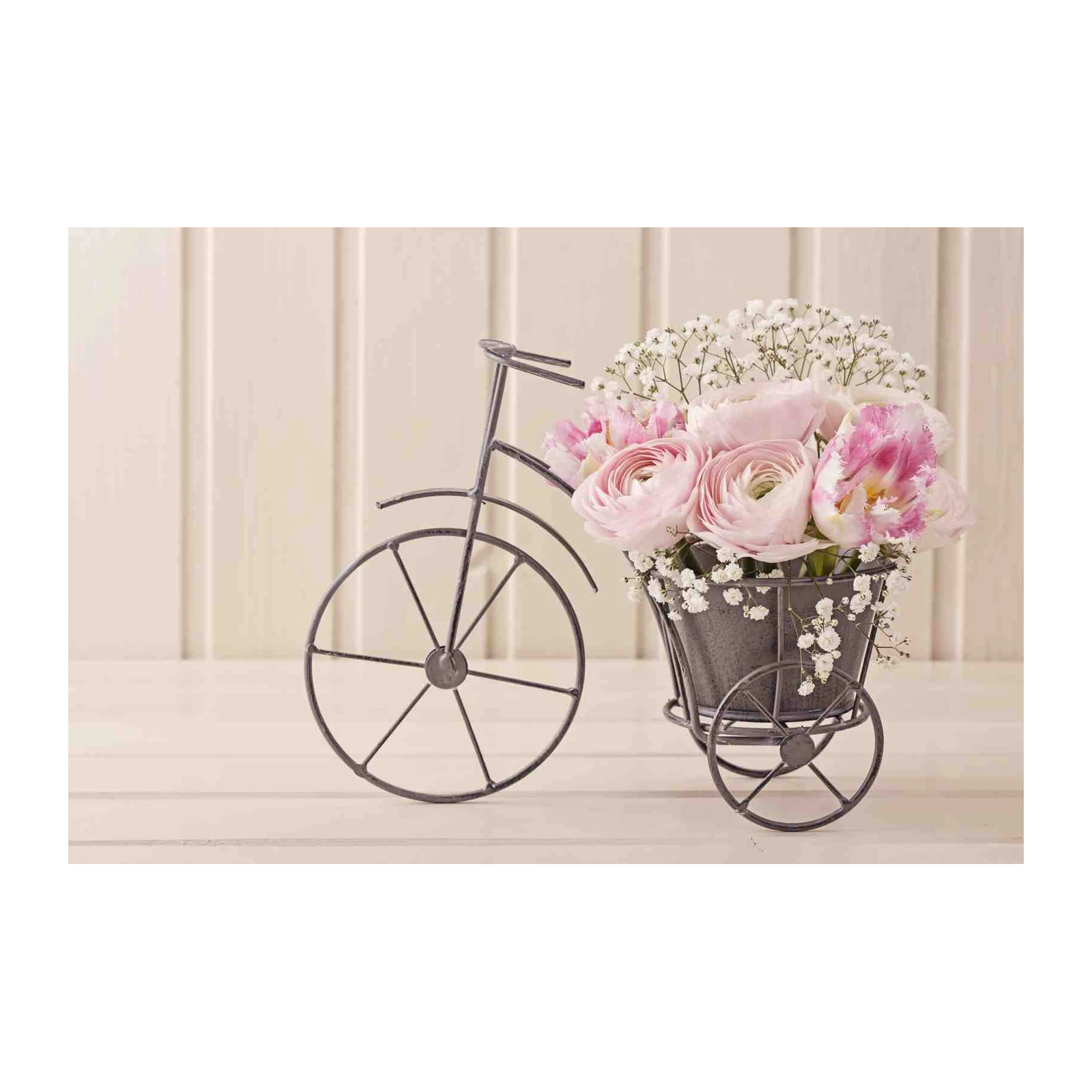 Pink Floral Bicycle Wall Art Wall Art