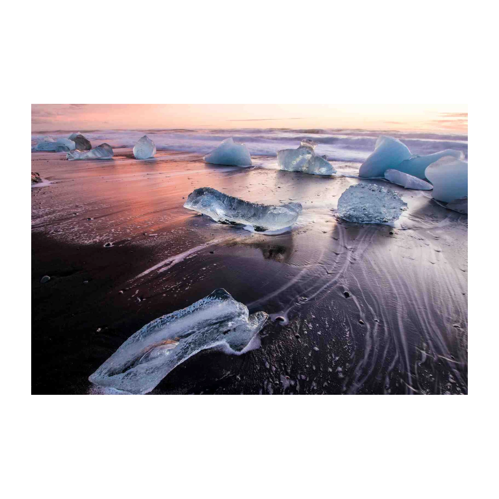 Icelandic Diamond Beach Icebergs Wall Art
