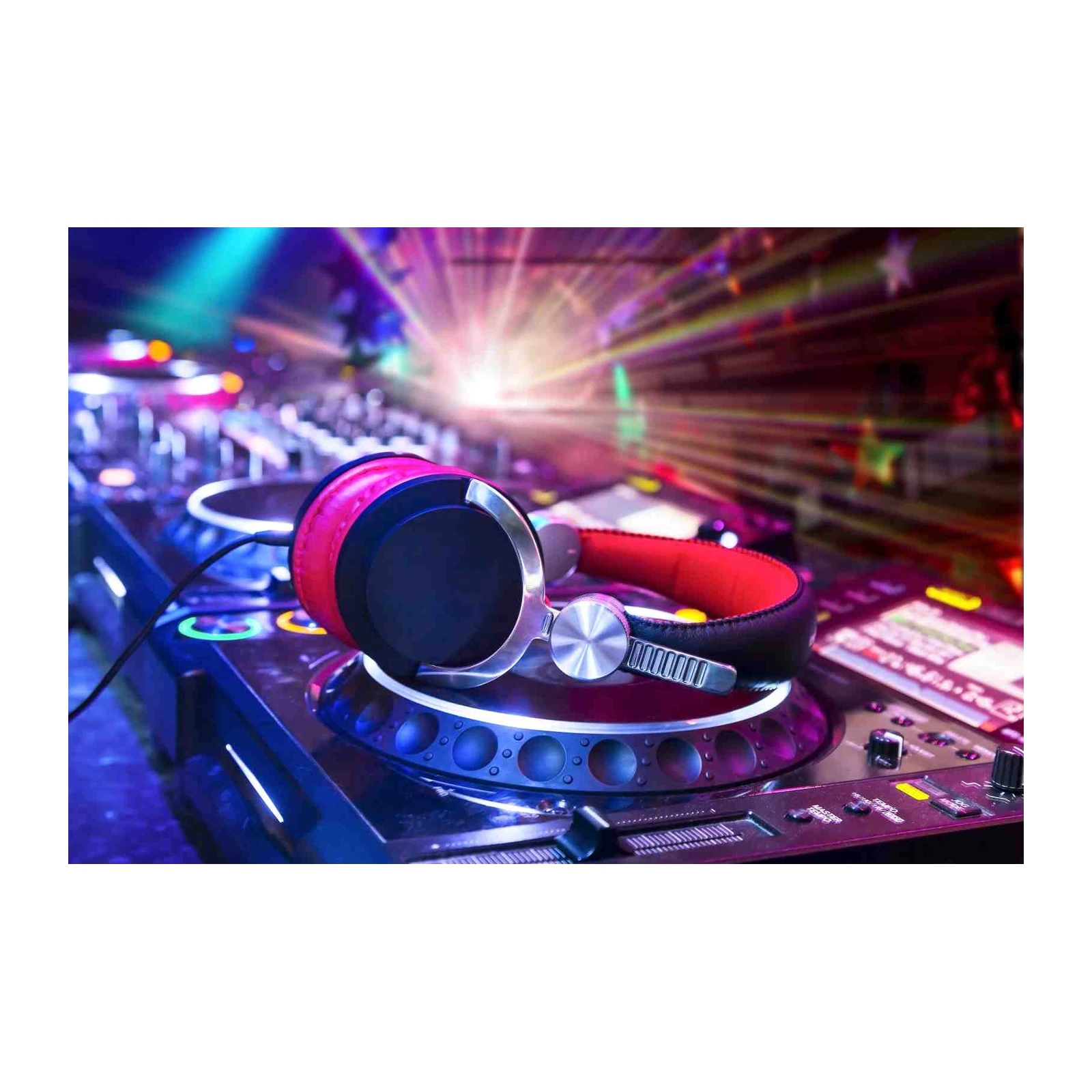 DJ Headphones & Lights Wall Art
