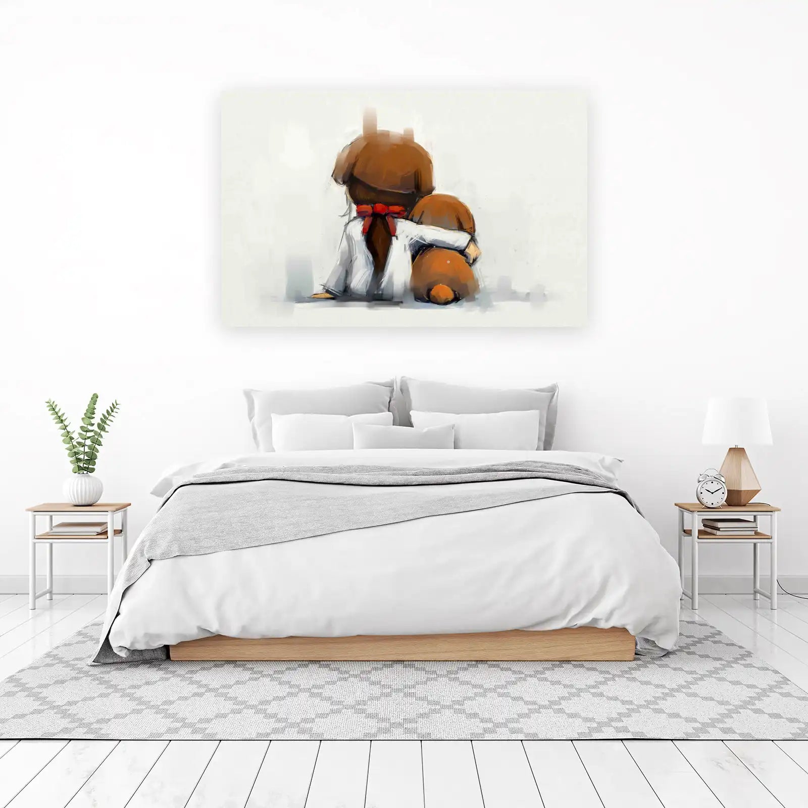 Heartwarming Hug Wall Art - Cozy & Comforting Art