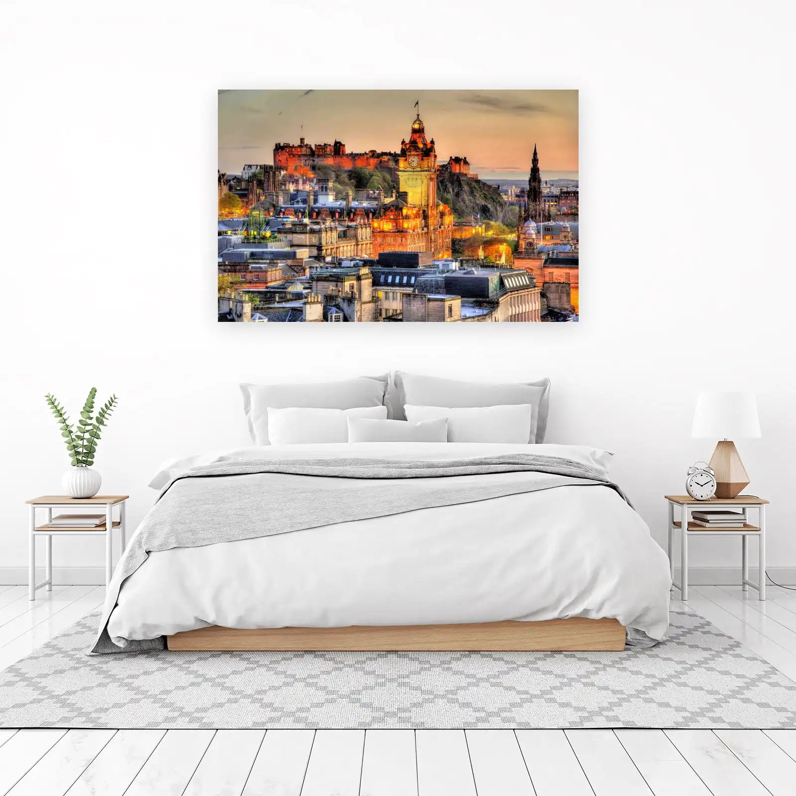 Edinburgh Castle Sunset Cityscape Wall Art