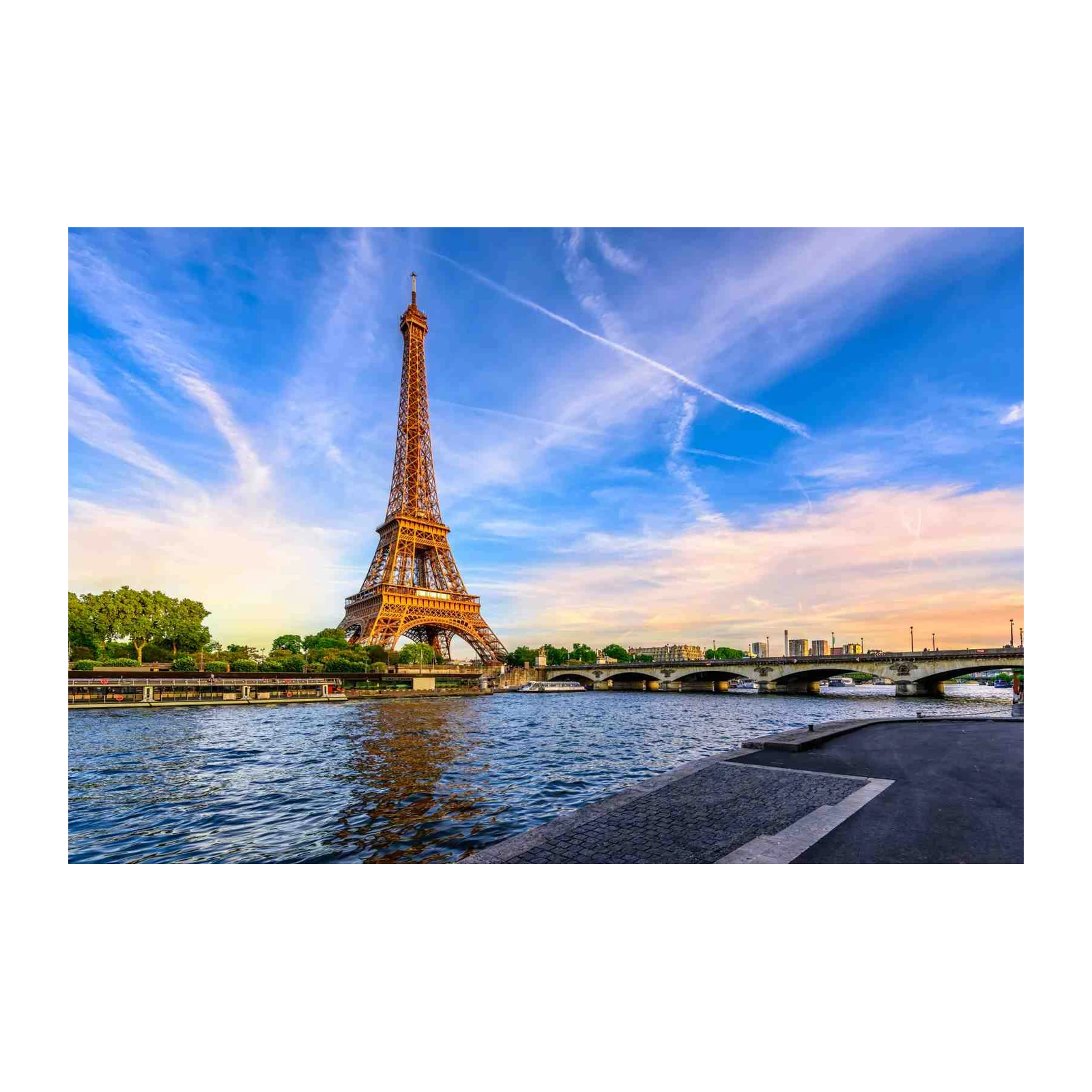 Eiffel Tower Paris River Seine Wall Art