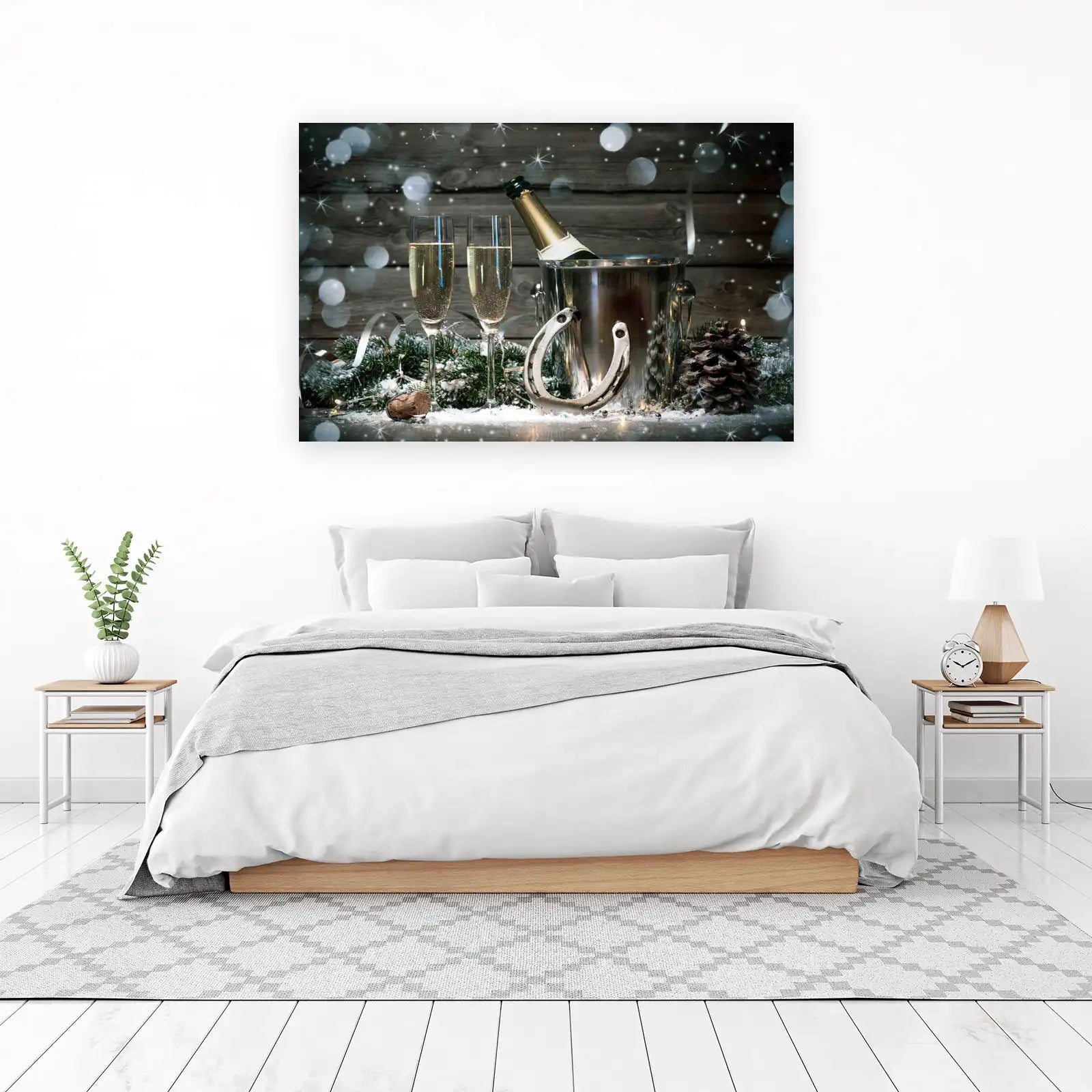 Champagne Celebration Lucky Horseshoe Wall Art