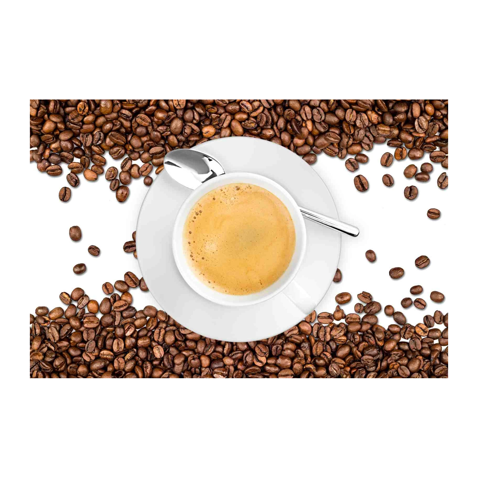 Aromatic Coffee Beans & Cup Wall Art