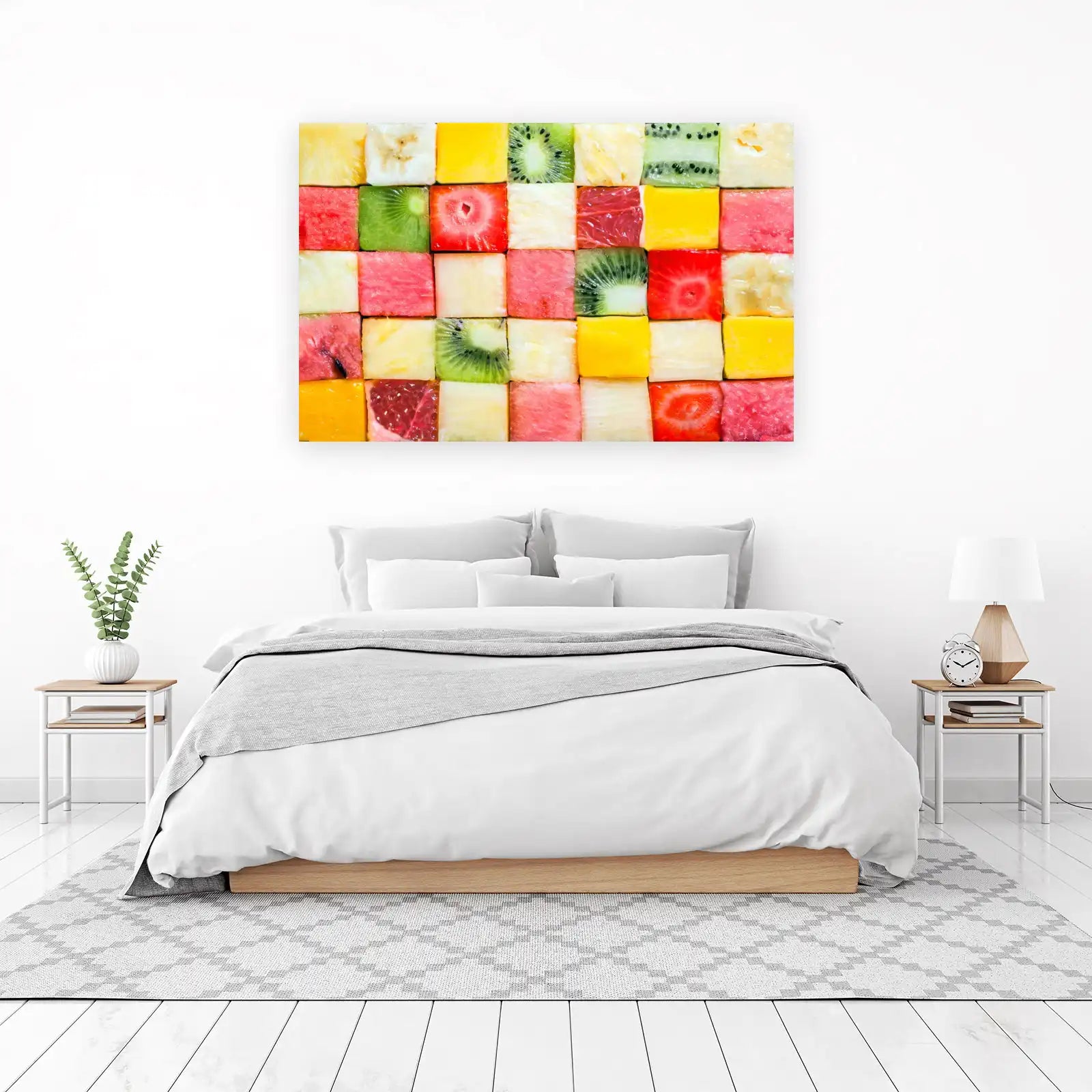Vibrant Fruit Medley Square Wall Art