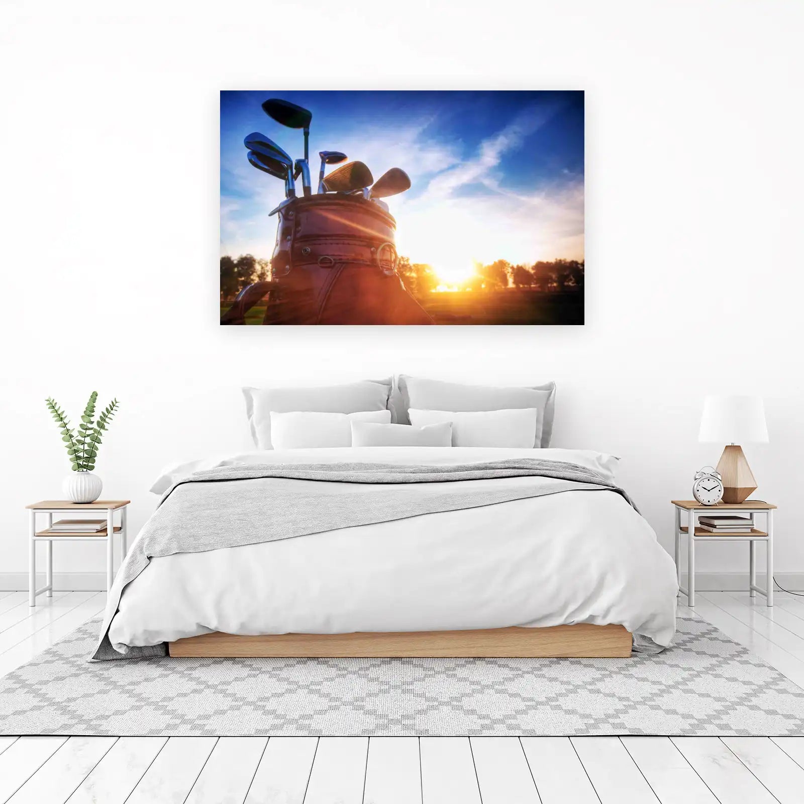 Sunset Golf Bag Wall Art Wall Art