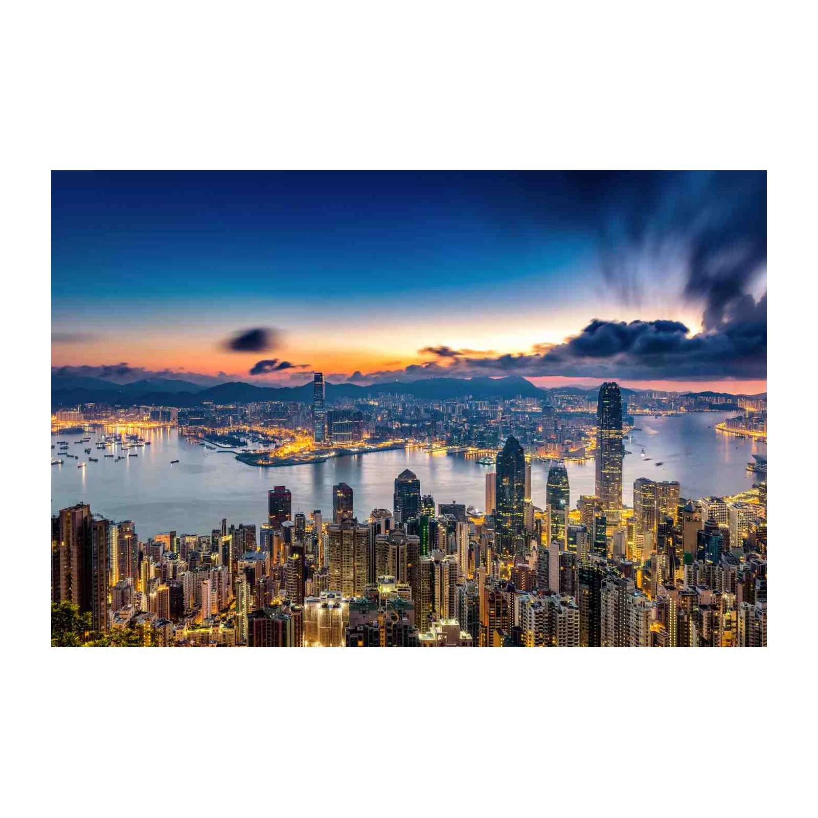 Hong Kong Skyline Dusk Wall Art