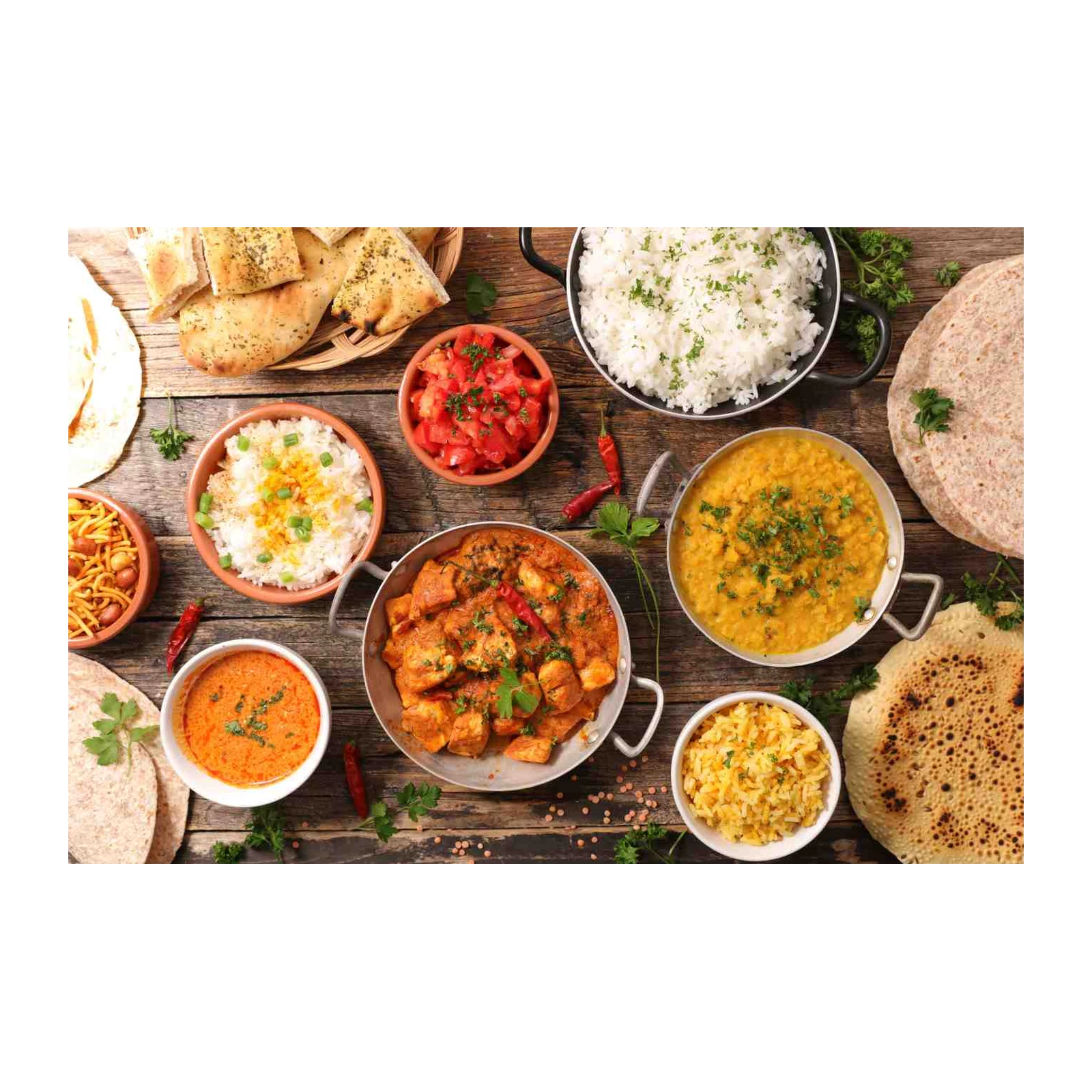 Indian Feast Cuisine Wall Art Wall Art