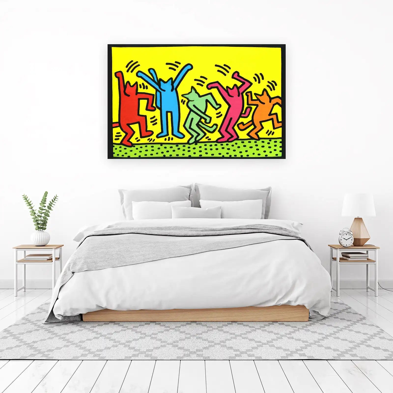 Vibrant Dancing Cats Pop Art Wall Art