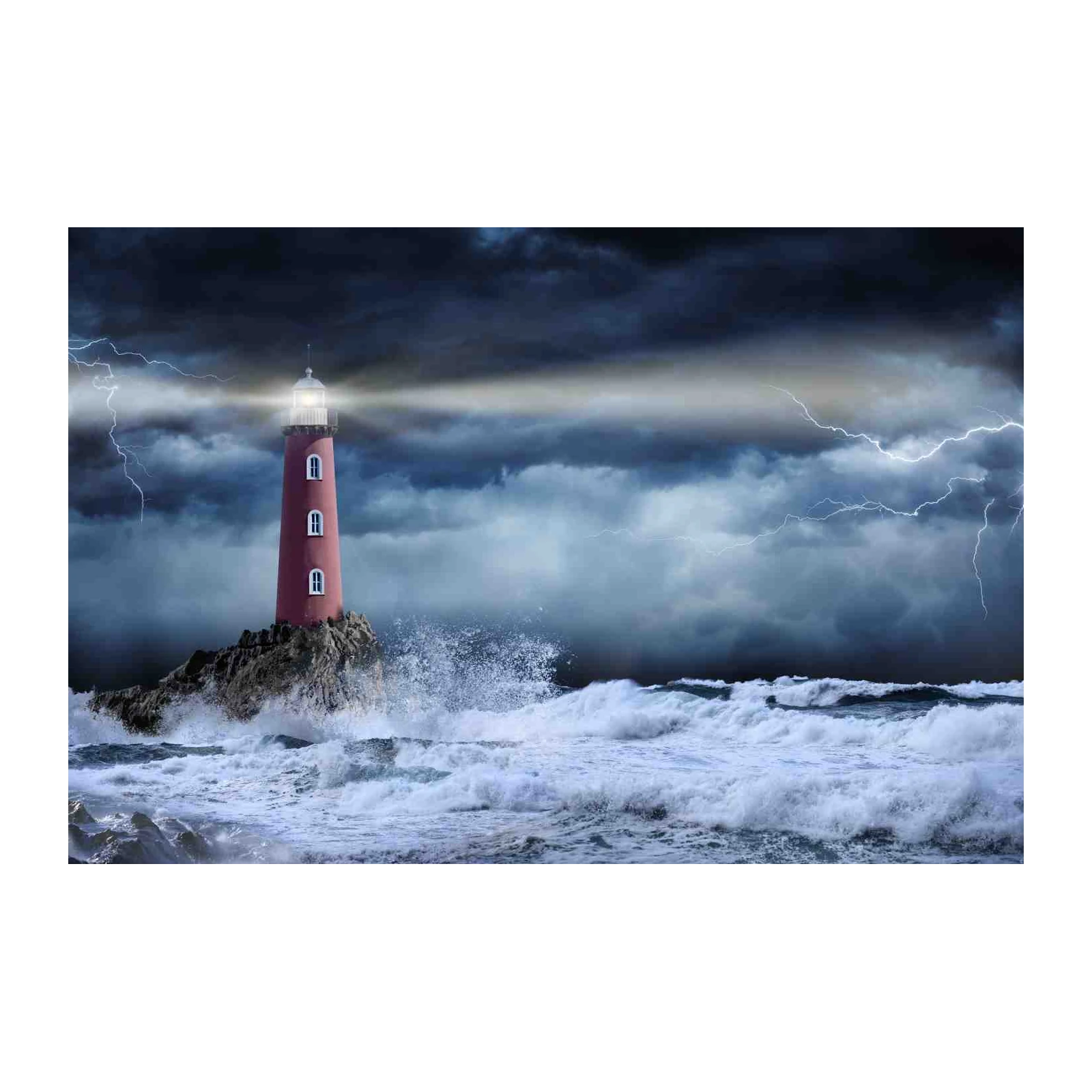 Stormy Seas Lighthouse Wall Art