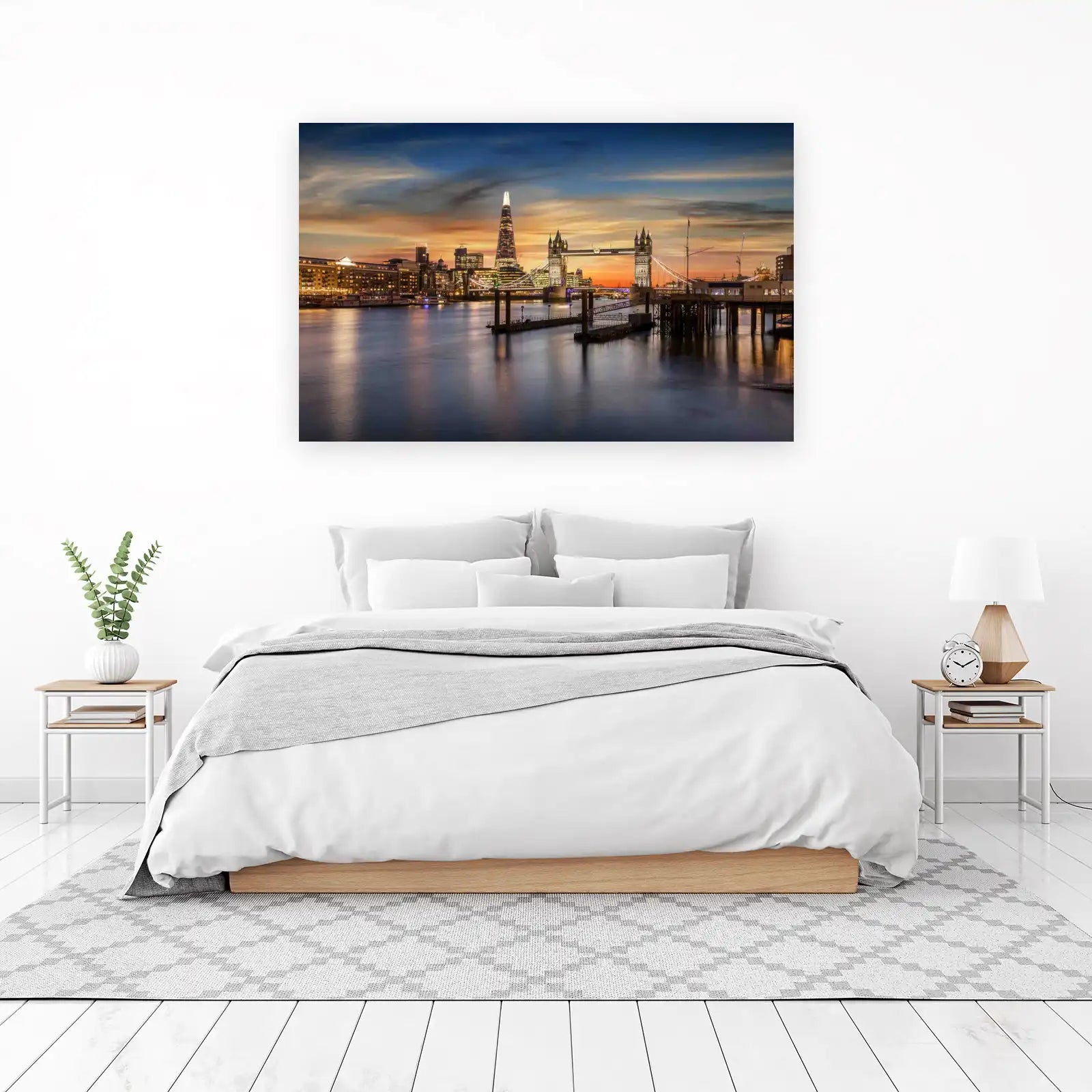 London Skyline & Tower Bridge Sunset Wall Art