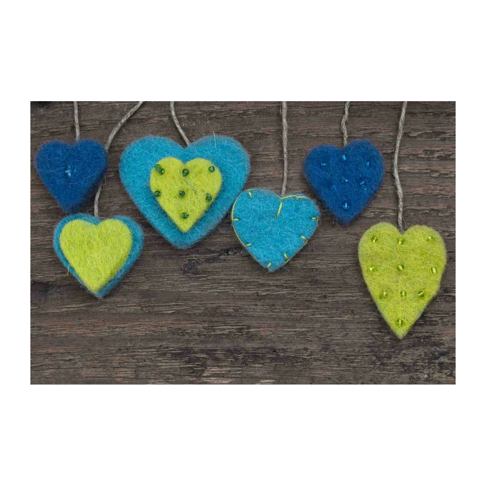 Boho Felt Heart Wall Art Wall Art