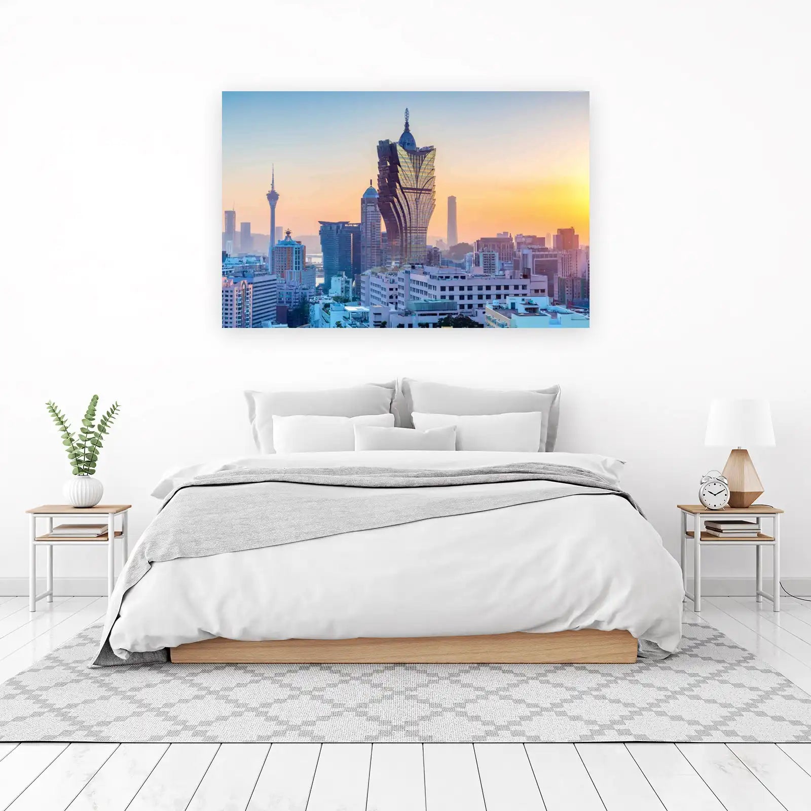 Macau Cityscape Sunset Wall Art