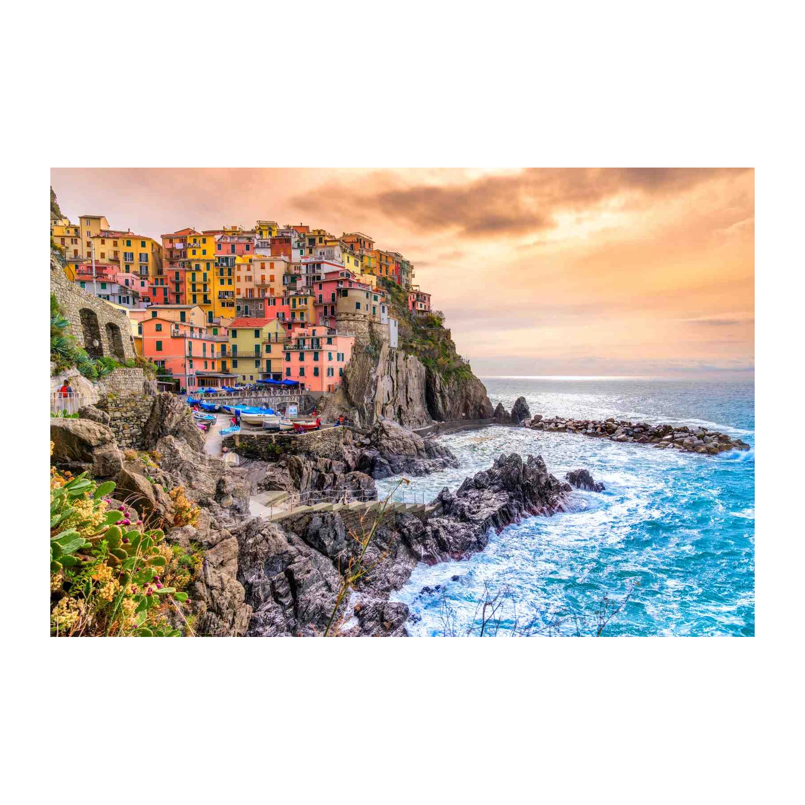 Cinque Terre Village Seascape Wall Art