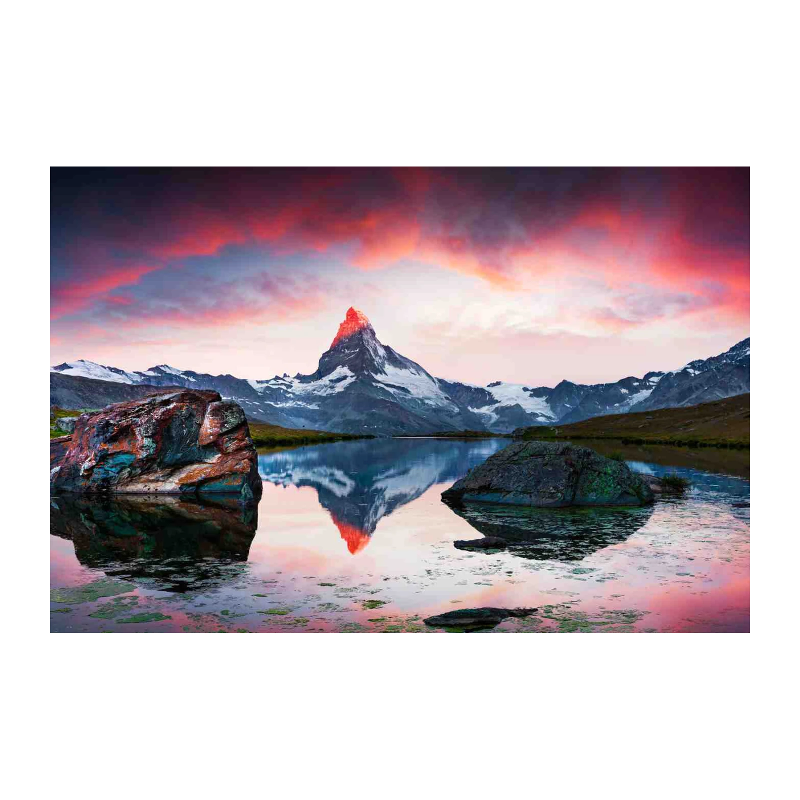Majestic Alpine Sunset Mountain Wall Art