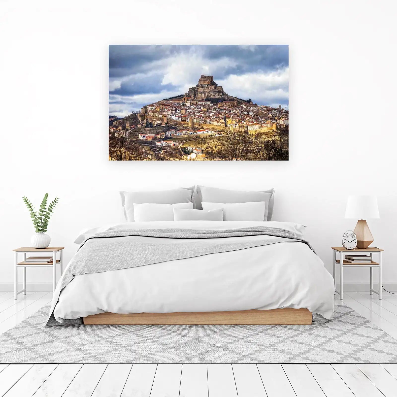 Majestic Castle Town Scenic Wall Art