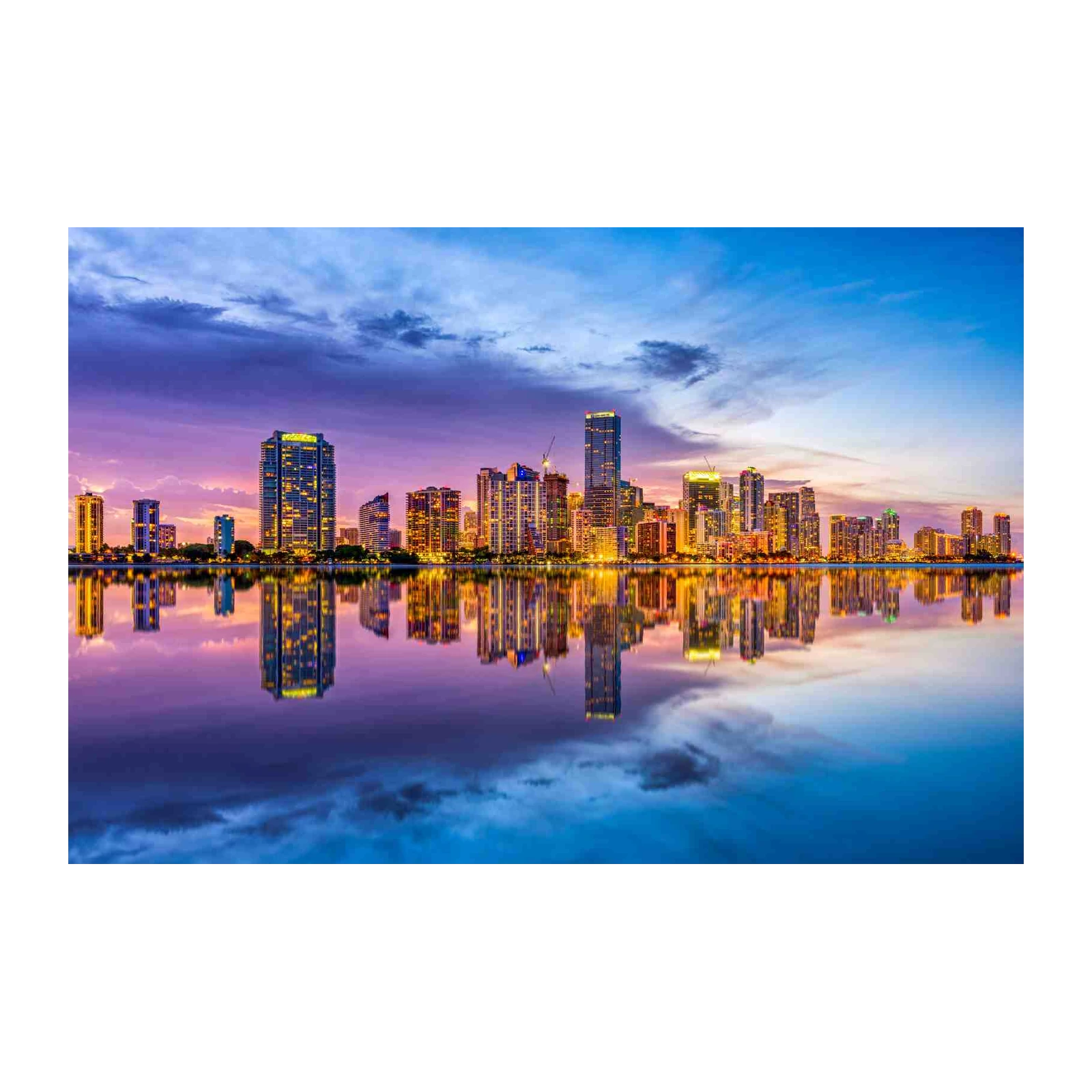 Cityscape Reflection Wall Art for Modern Homes