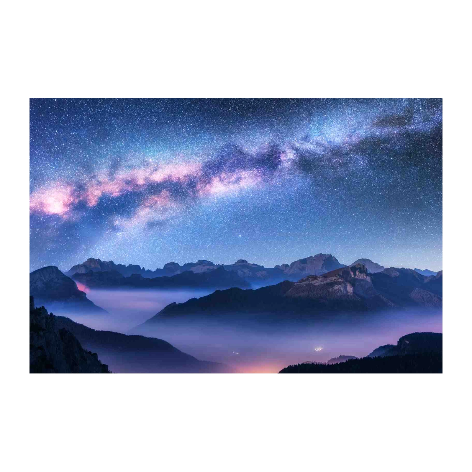 Milky Way Mountain Mist Wall Art