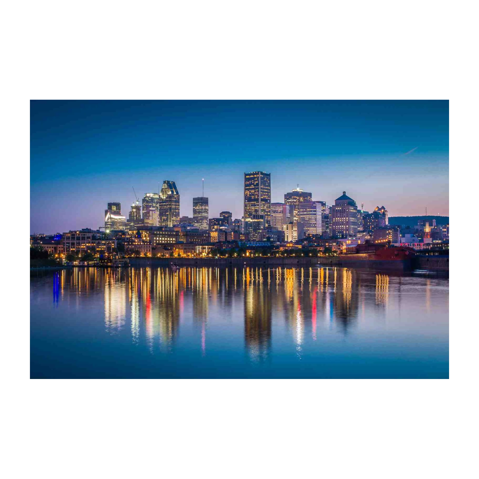 Montreal Skyline Reflection Wall Art