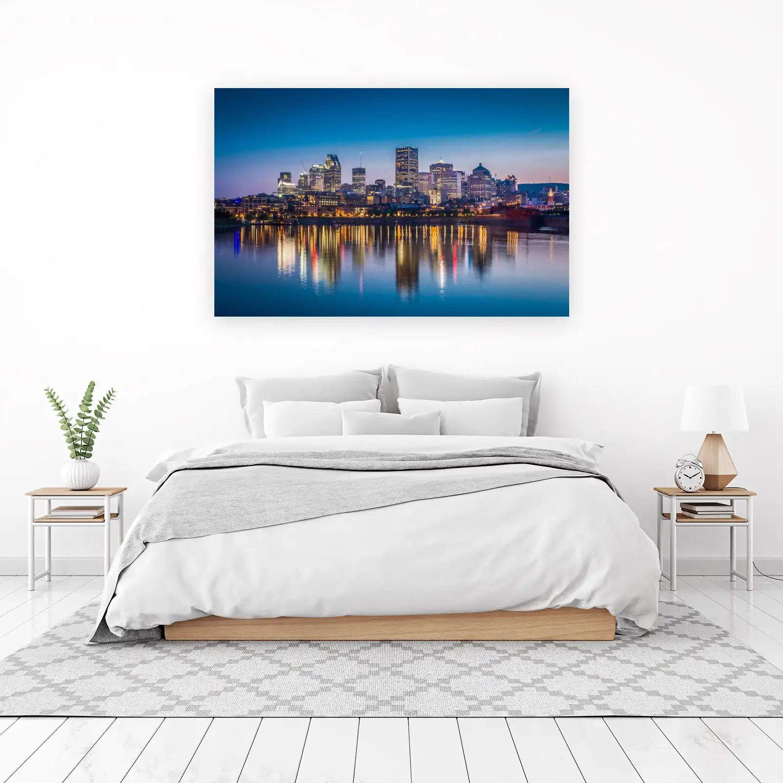 Montreal Skyline Reflection Wall Art