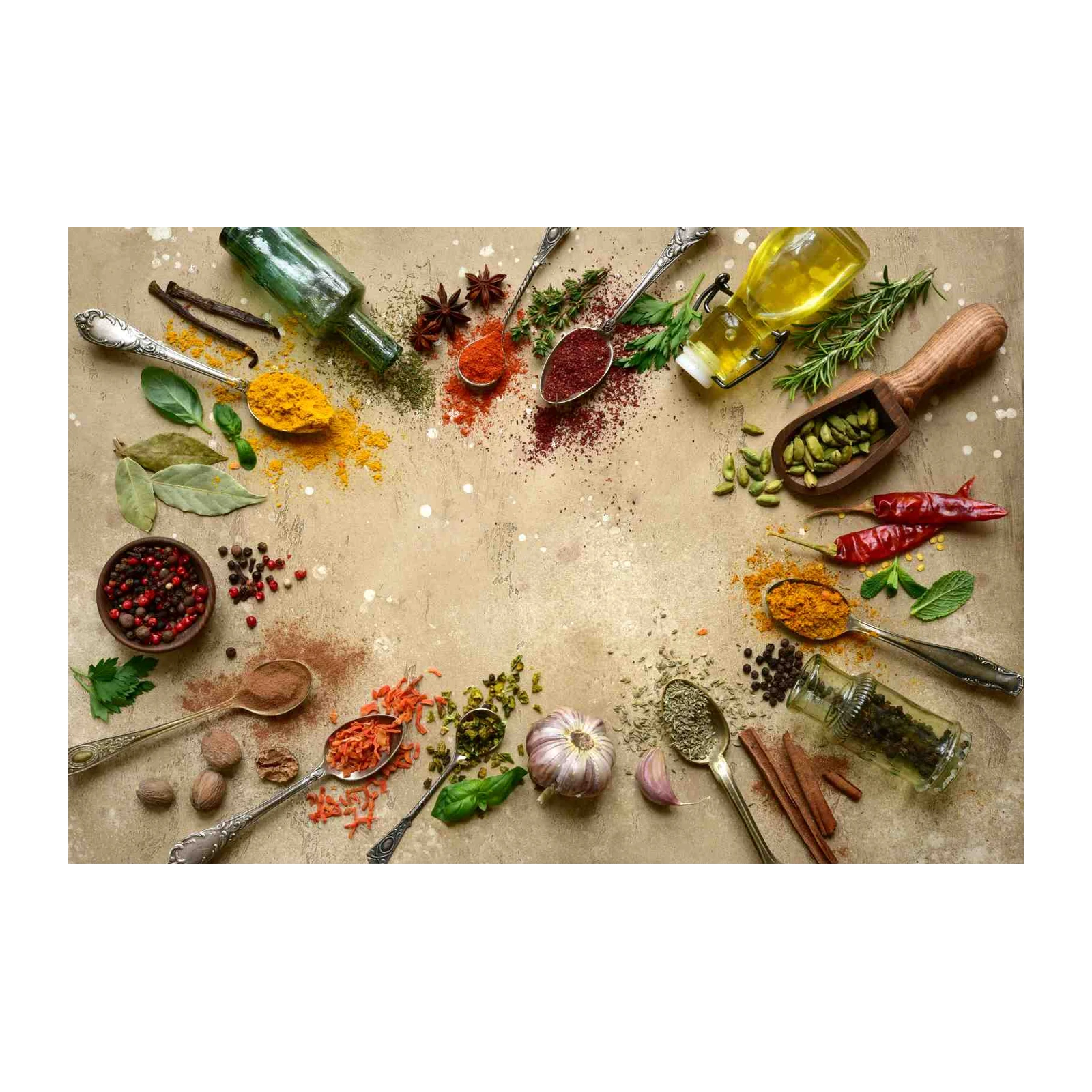 Vibrant Spices Culinary Art Wall Art
