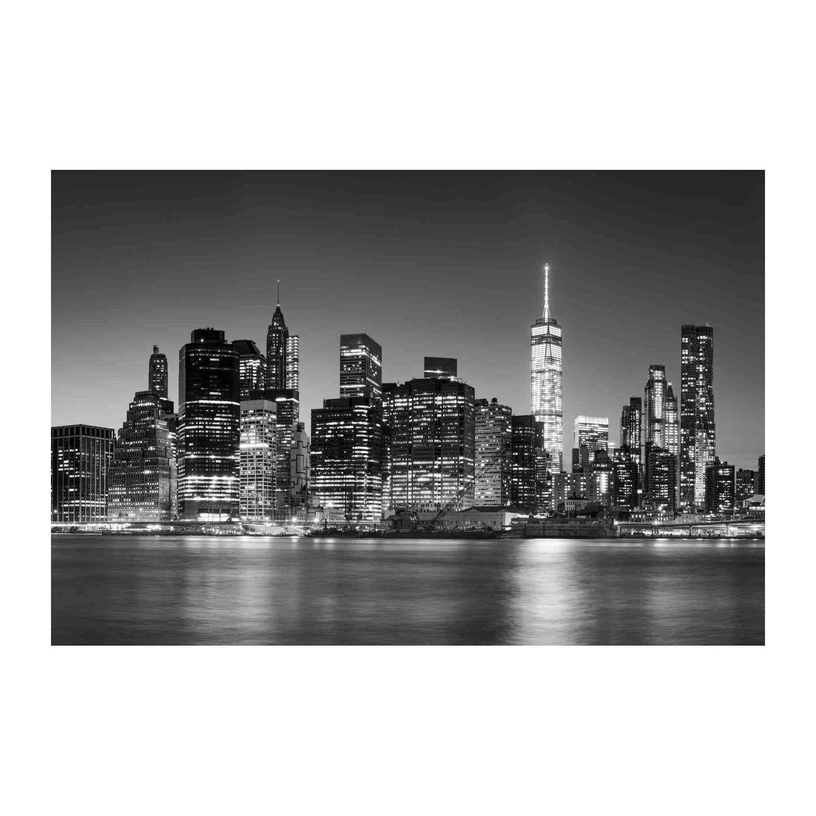 NYC Skyline B&W Cityscape Wall Art