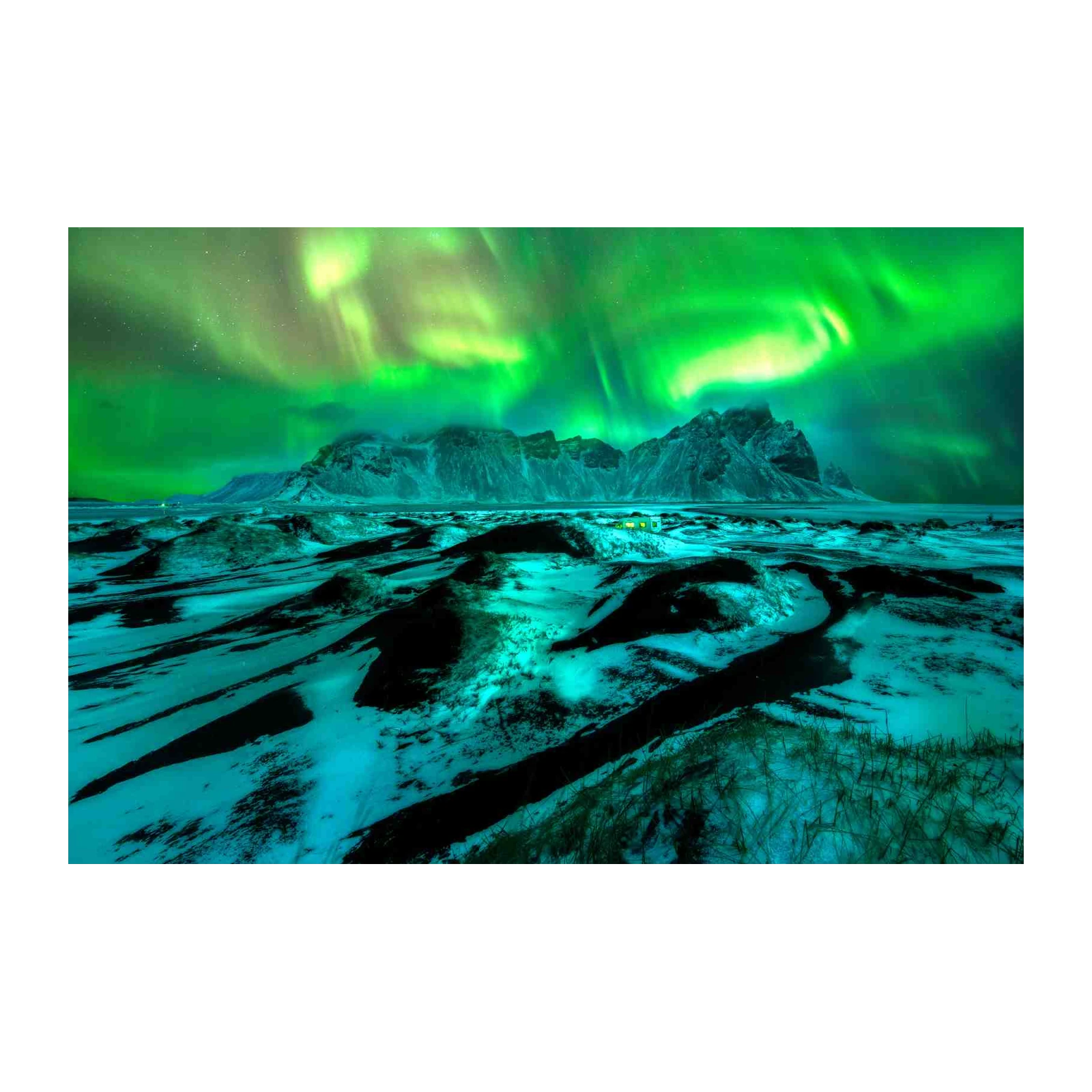 Northern Lights Iceland Landscape Wall Art
