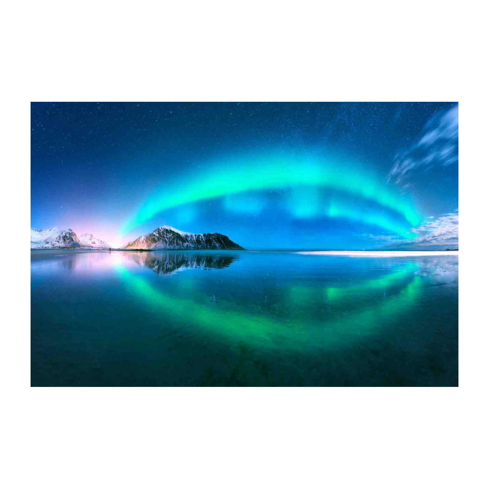 Arctic Aurora & Snowy Peaks Wall Art