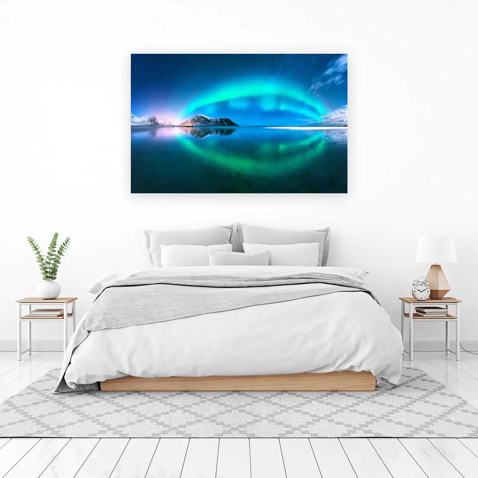 Arctic Aurora & Snowy Peaks Wall Art