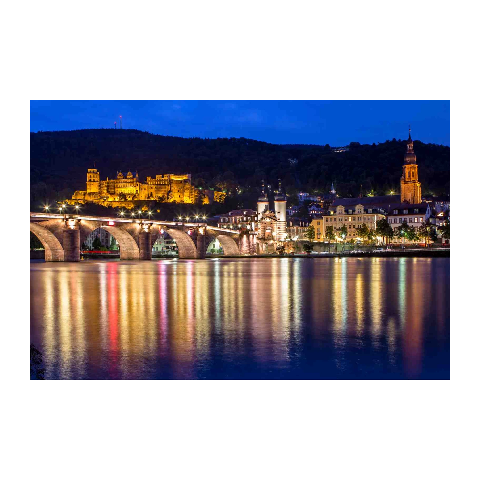 Heidelberg Castle & Bridge Nightscape Wall Art