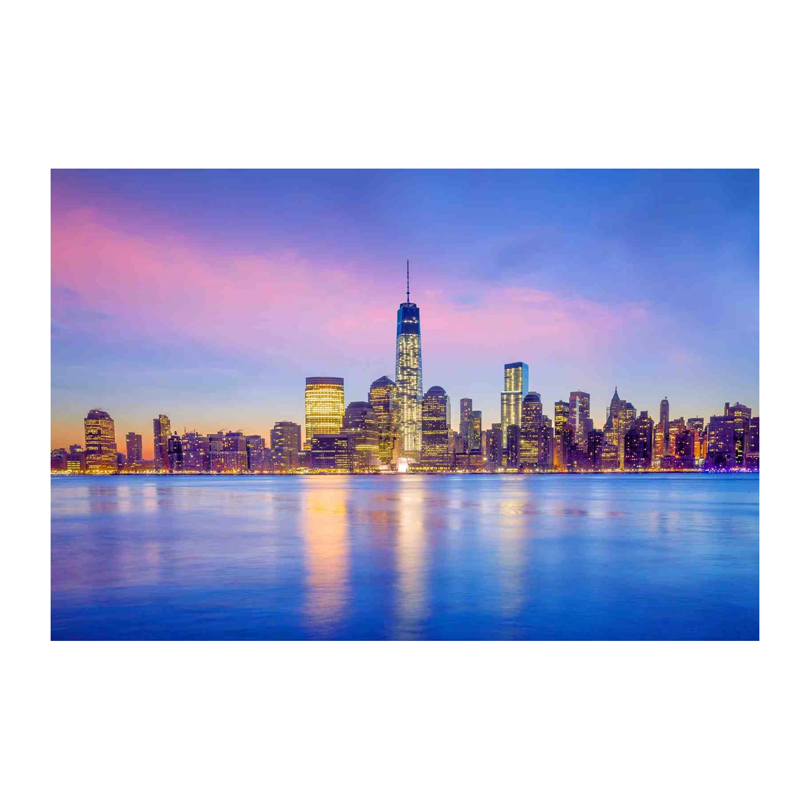 NYC Skyline Dusk Cityscape Wall Art