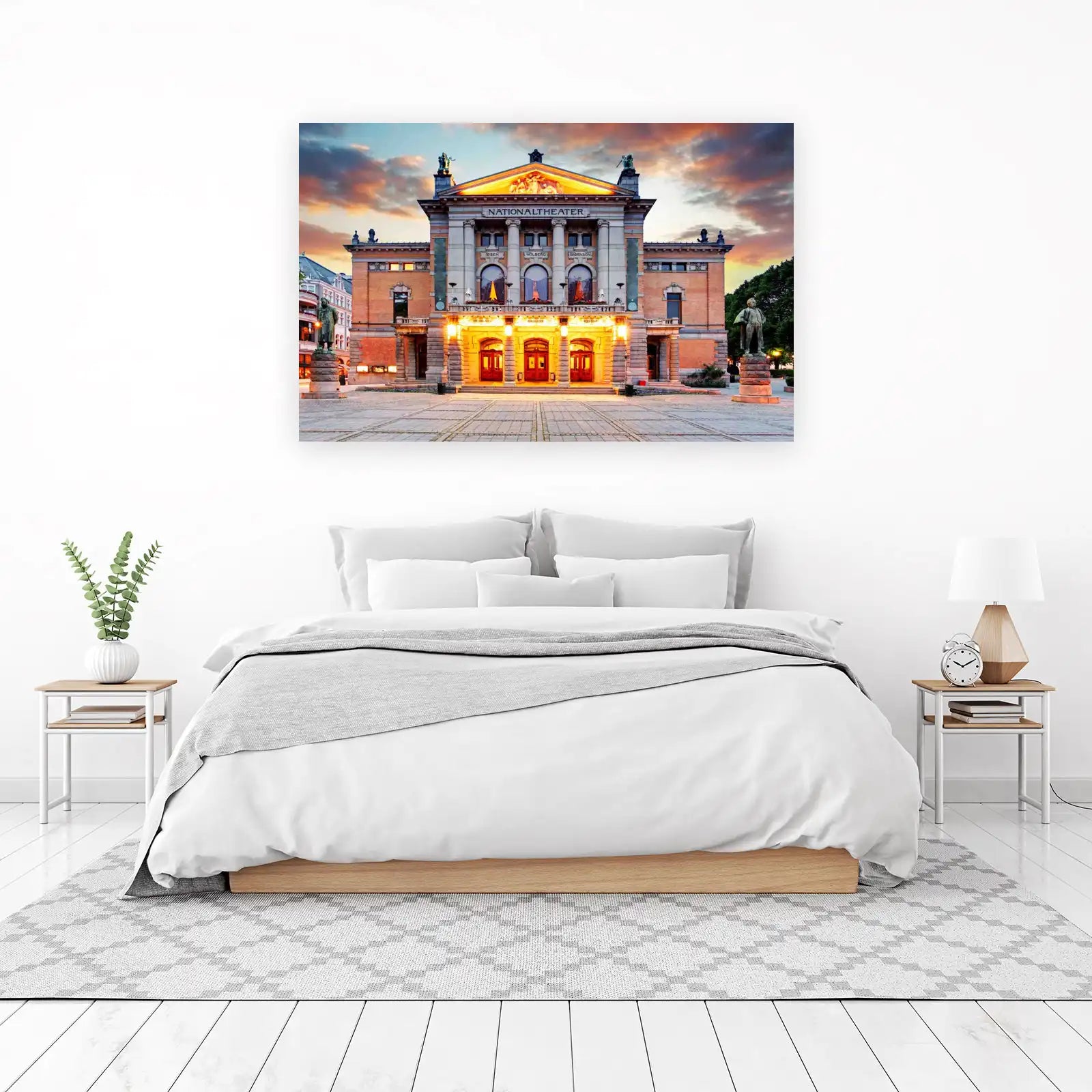 Elegant National Theatre Oslo Wall Art