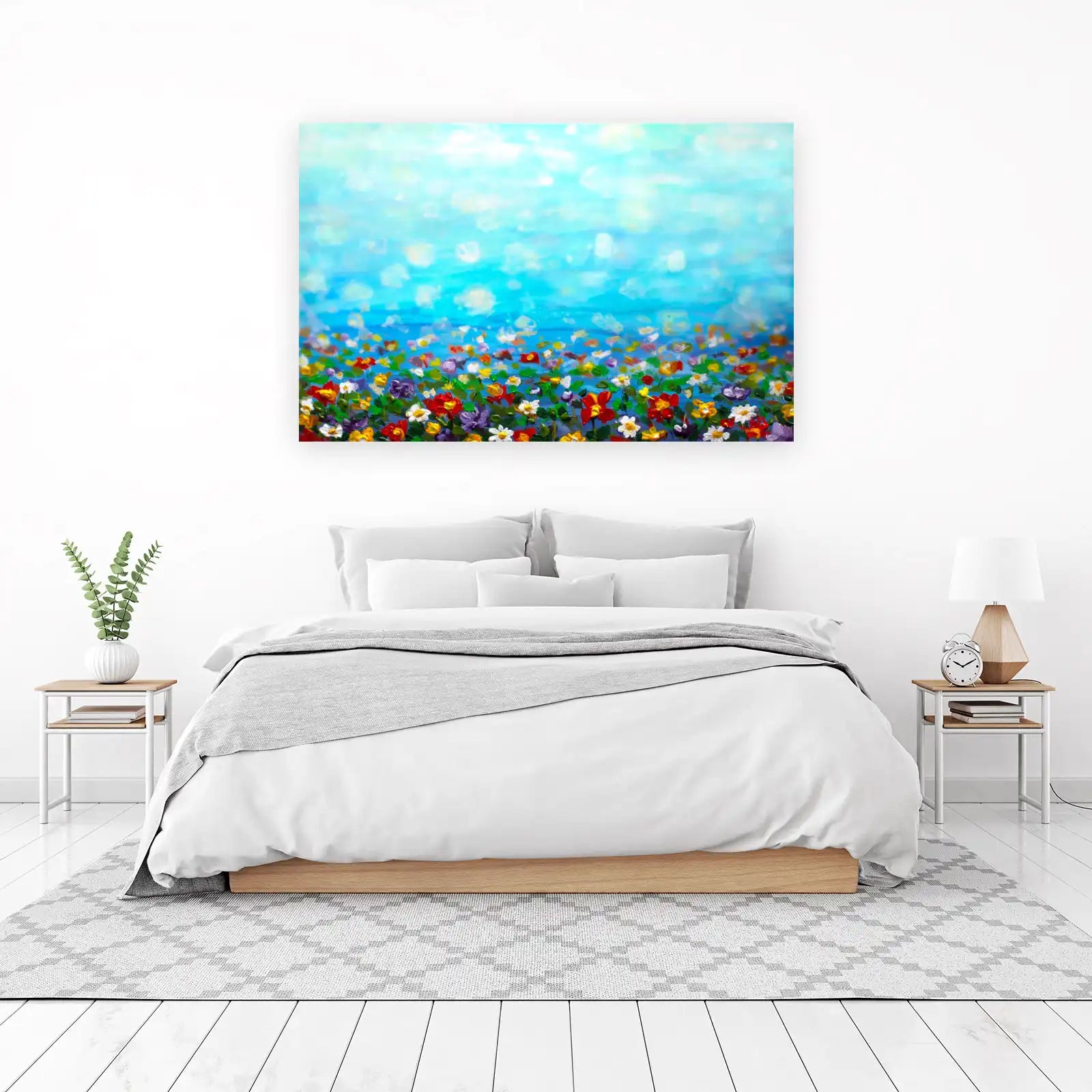 Vibrant Meadow Flower Field Wall Art