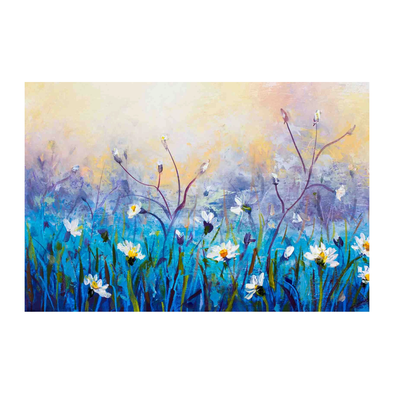 Impressionist Meadow Wildflowers Wall Art