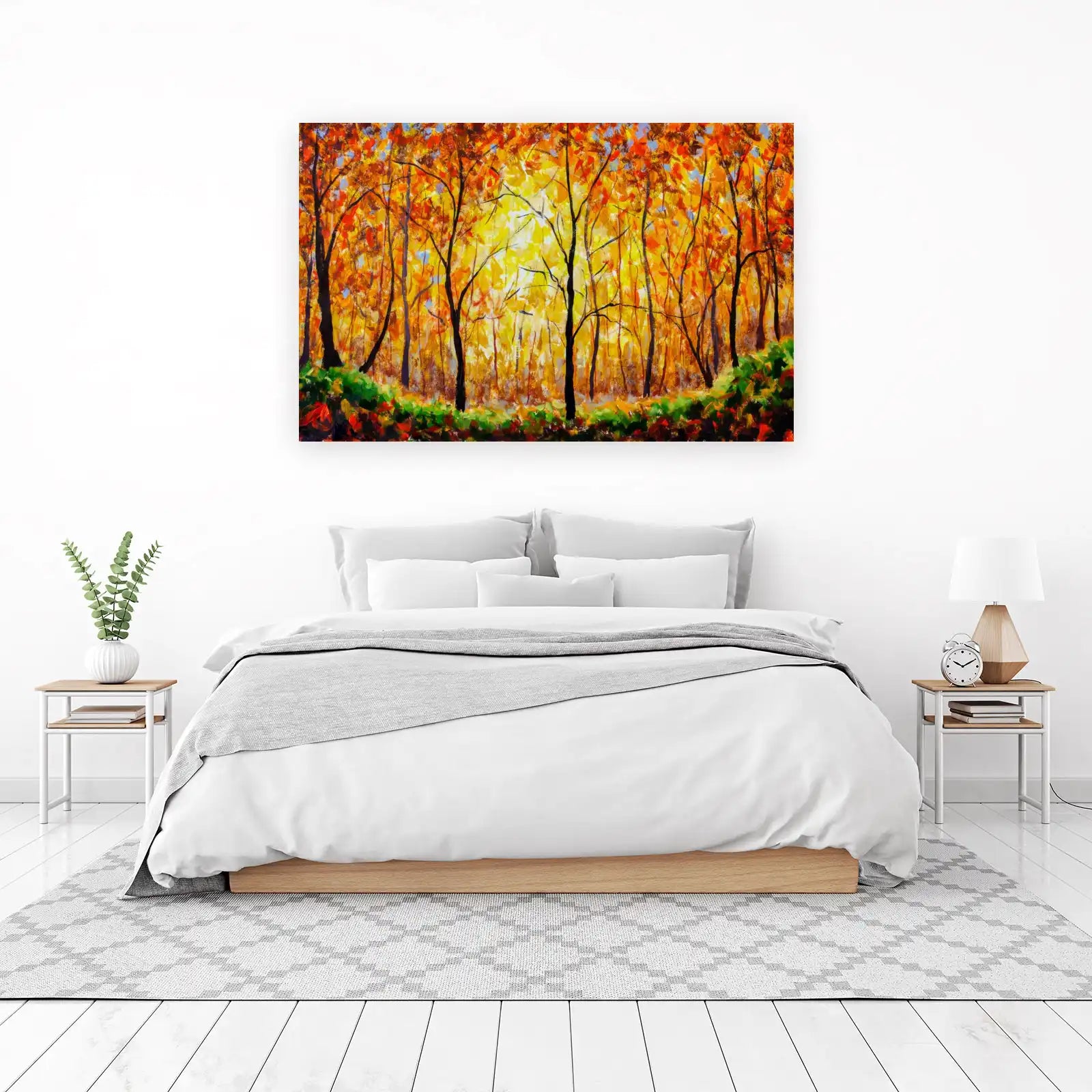 Vibrant Autumn Forest Trees Wall Art