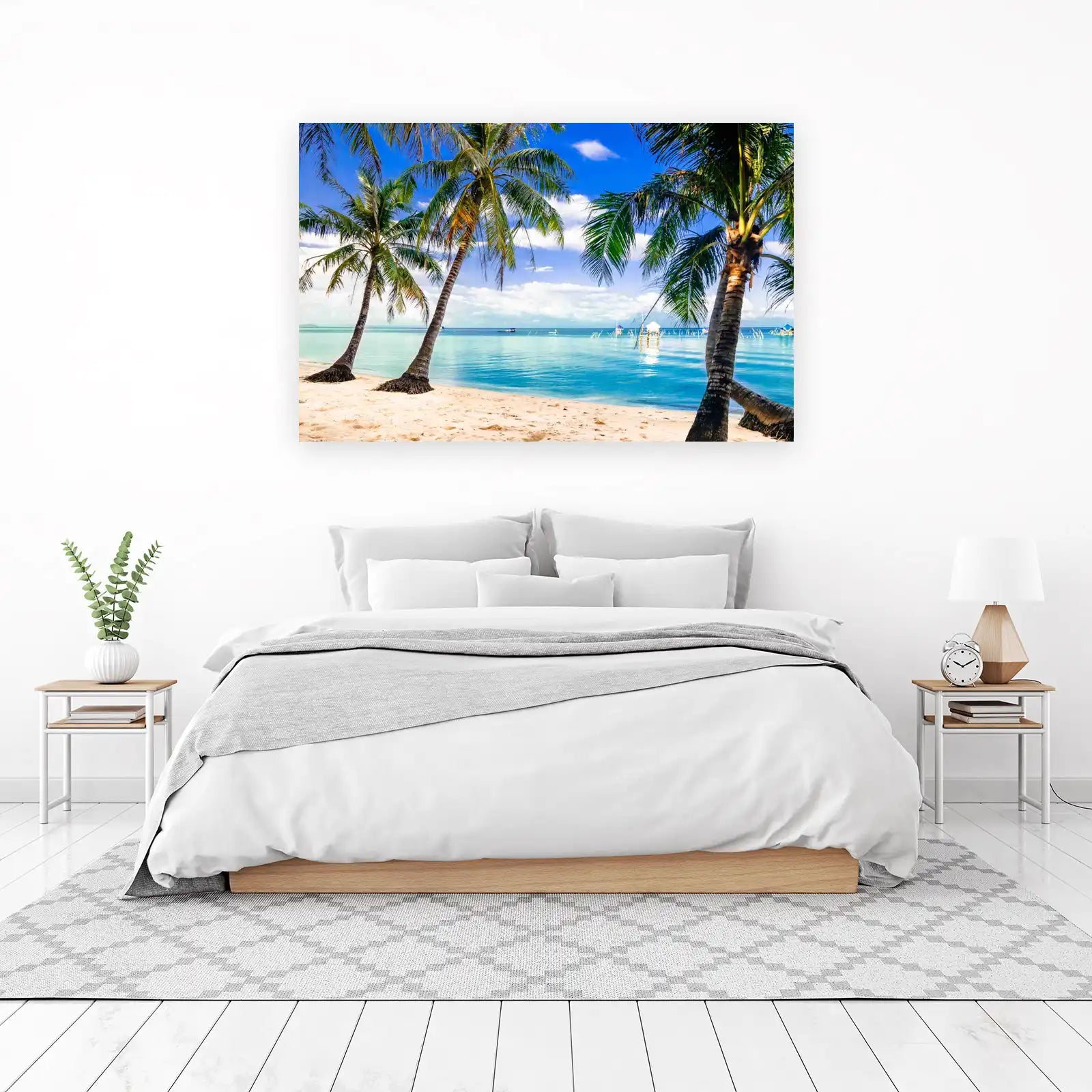 Tropical Paradise Palm Trees Beach Wall Art