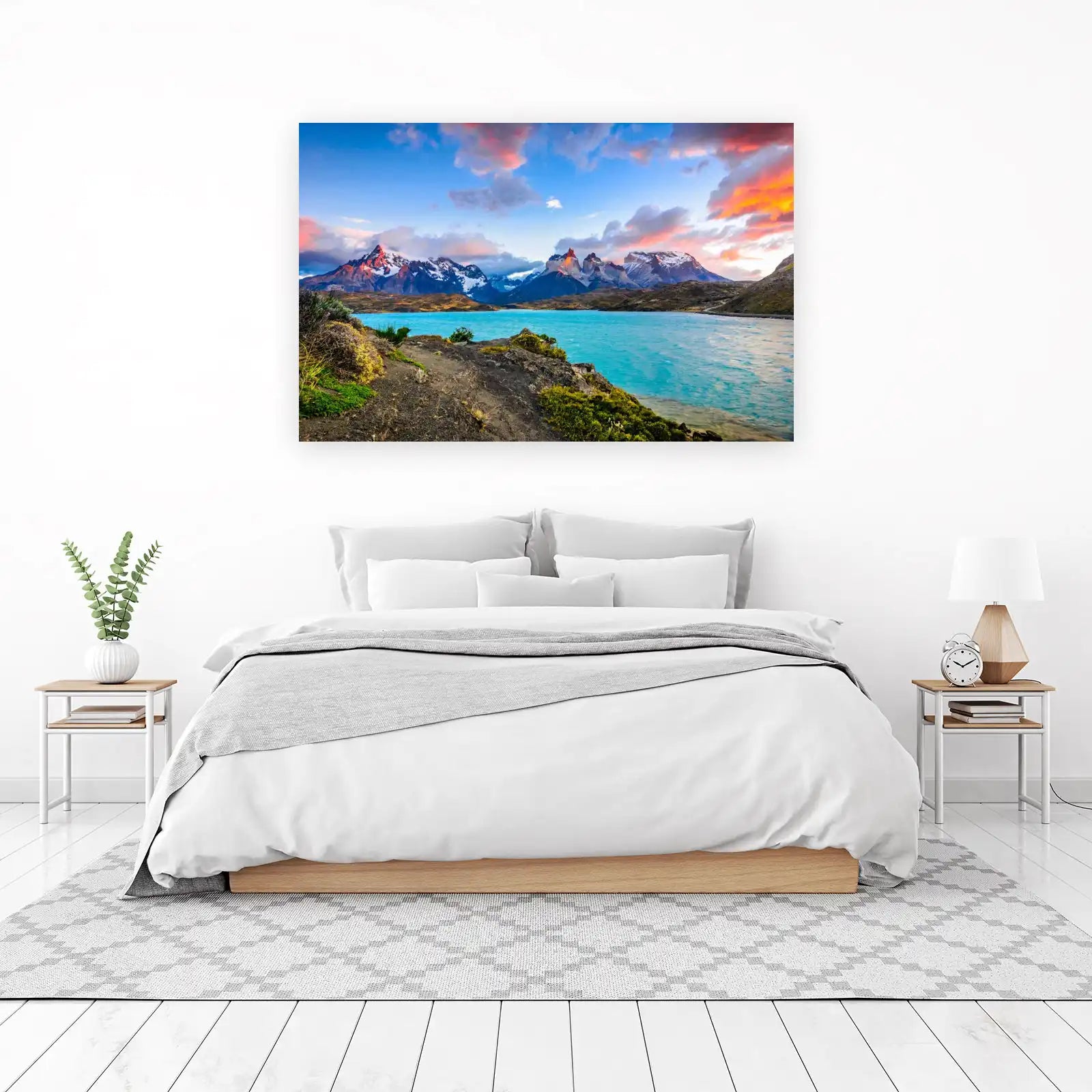 Patagonia Lake Mountain Sunrise Wall Art