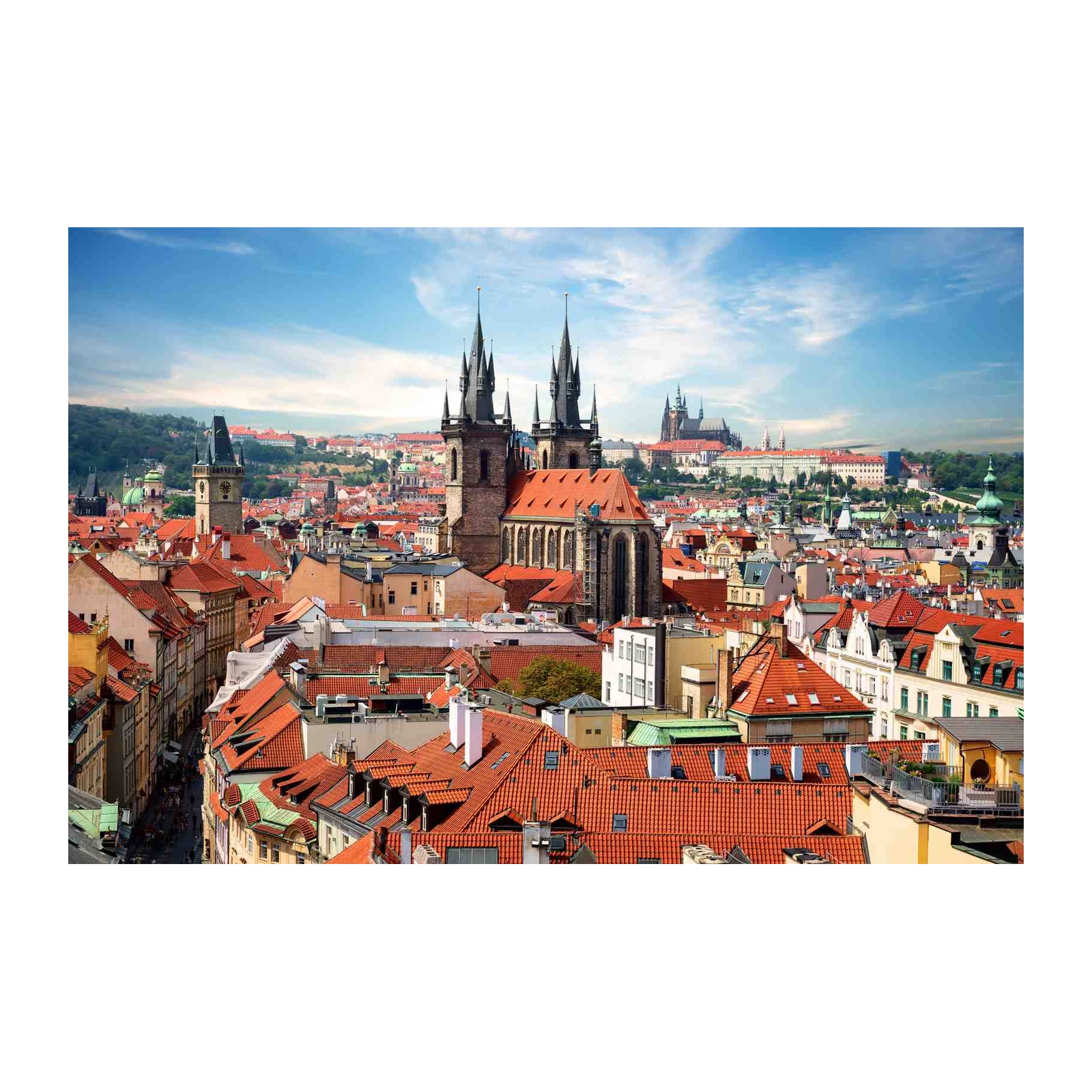 Prague Cityscape with Gothic Church Wall Art